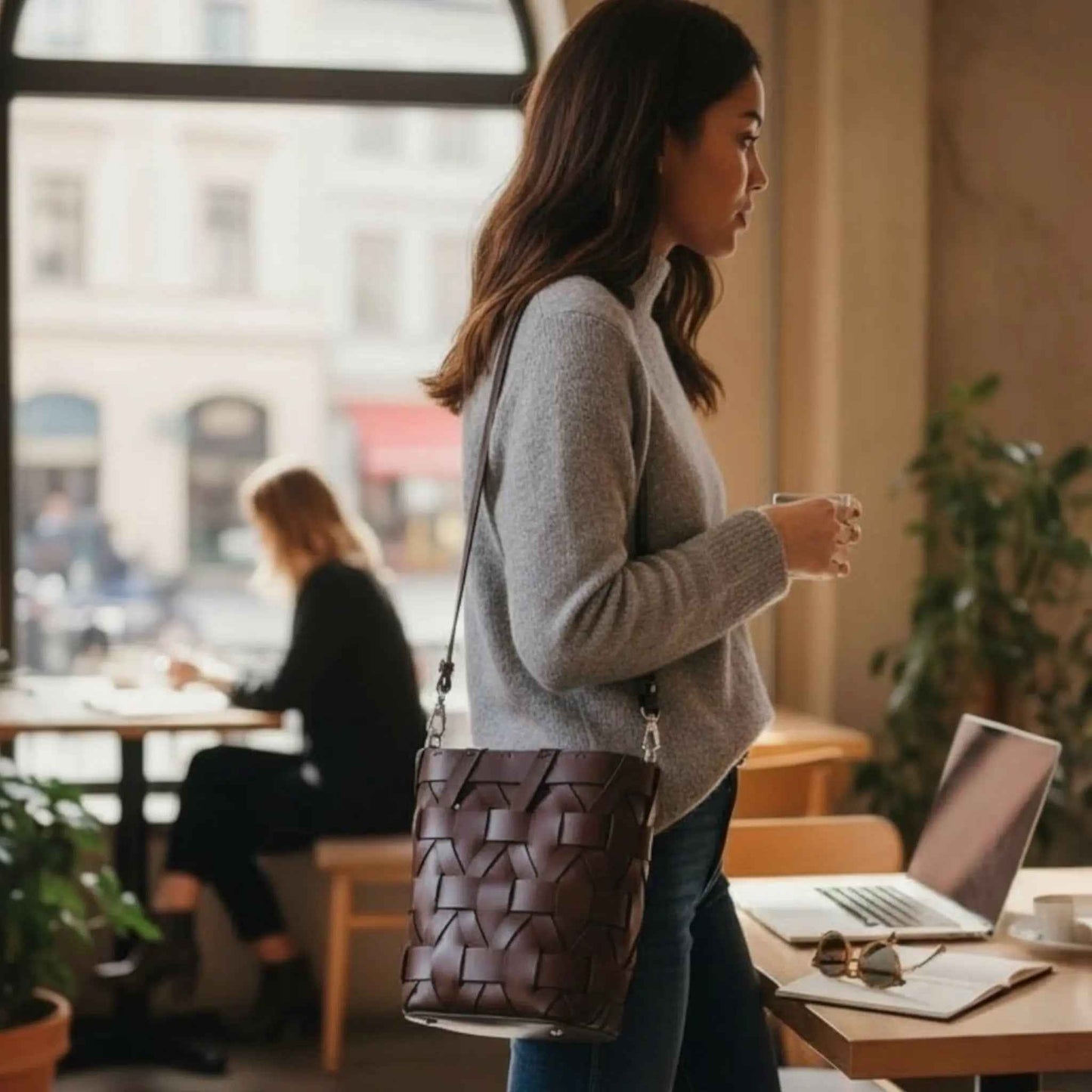 THE ZENOBIA WOVEN BUCKET BAG (FINAL SALE)