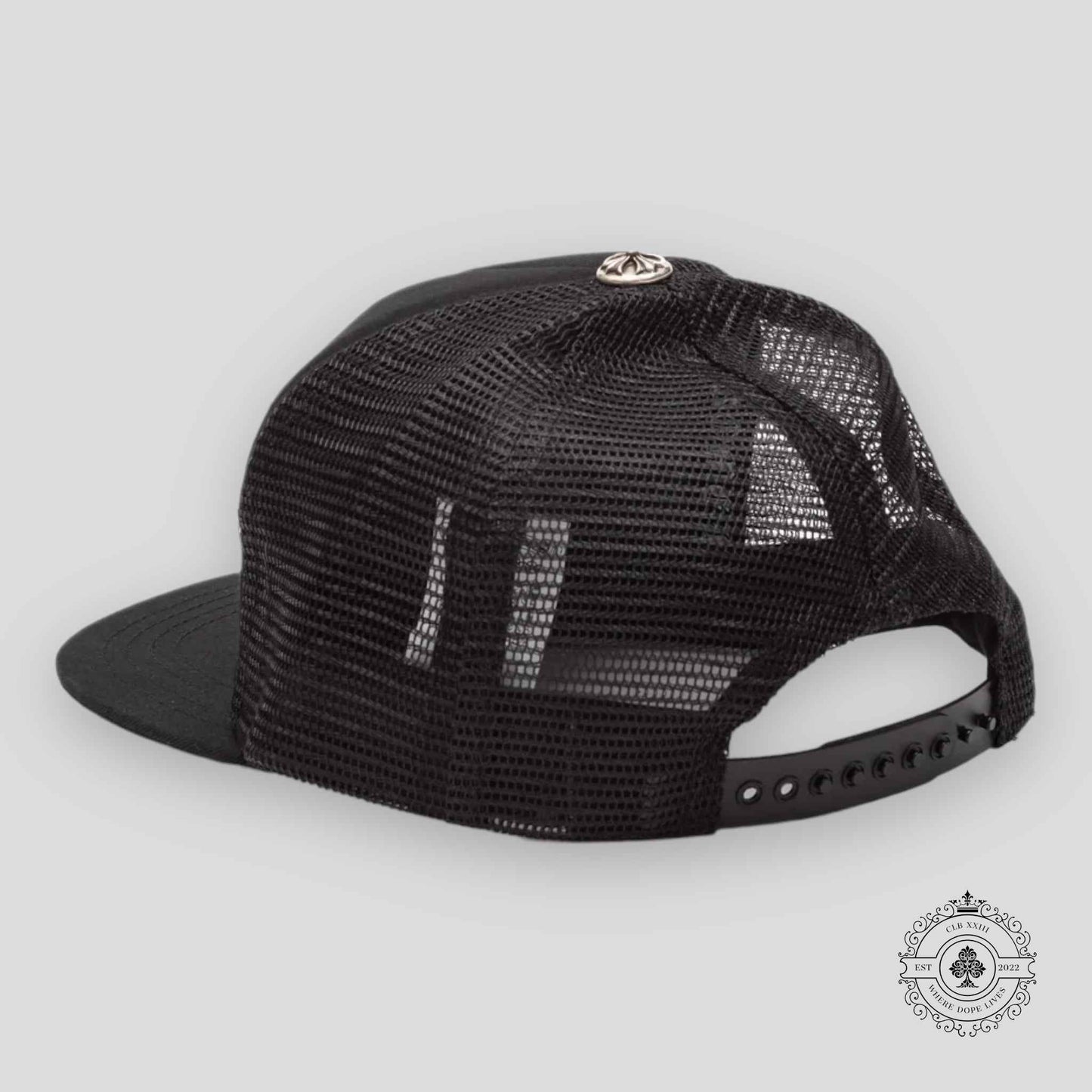 Chrome Hearts Foti Patch Trucker Hat in Black / White