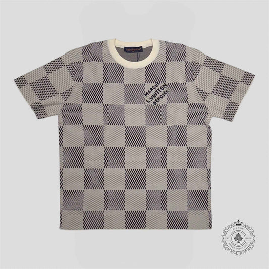 Louis Vuitton Damier Heritage Jacquard Short Sleeve Crewneck