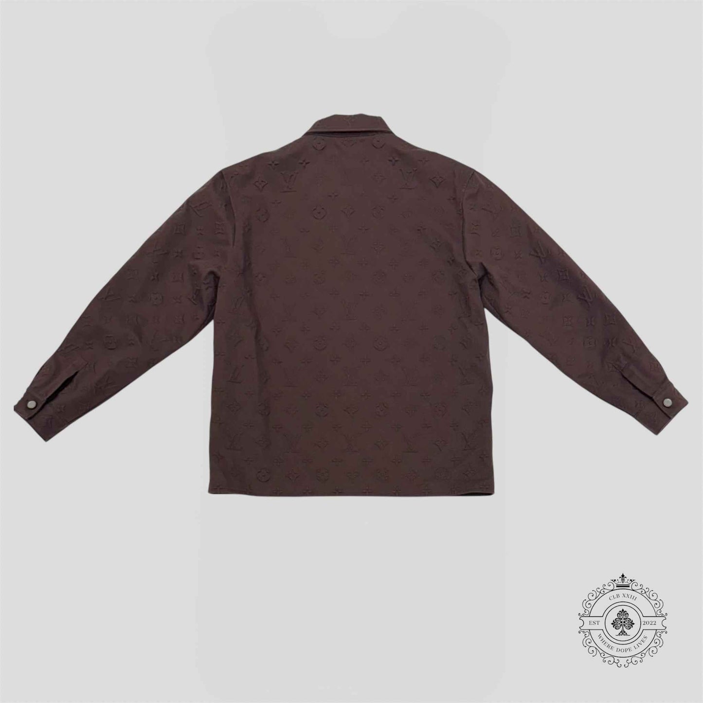 Louis Vuitton Monogram Embossed Overshirt in Brown