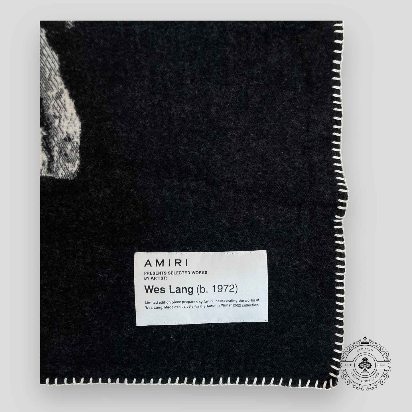 Amiri X Wes Lang Fantasy Blanket in Black