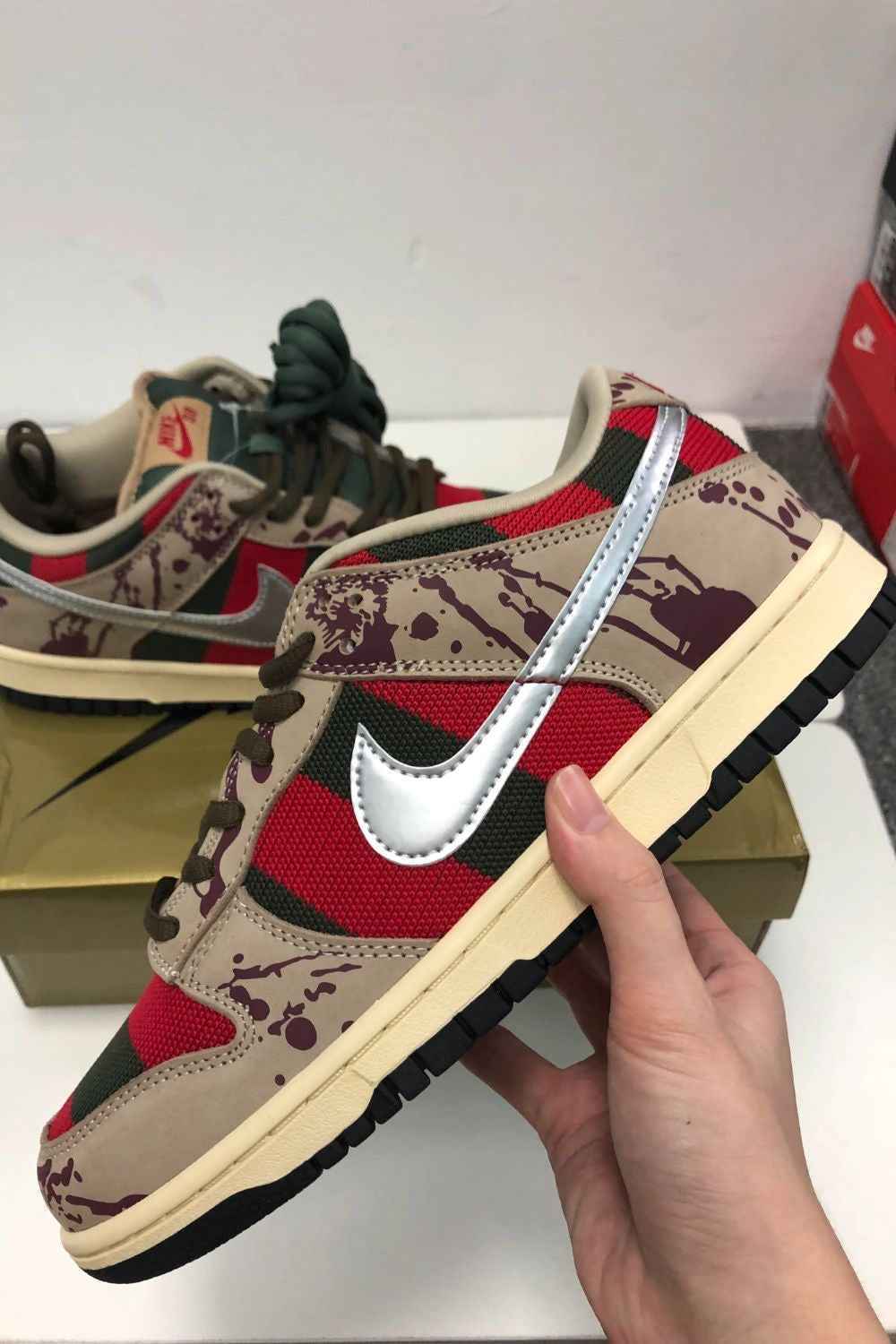 Custom SB Dunk Low “Freddy Krueger” SneakerNational
