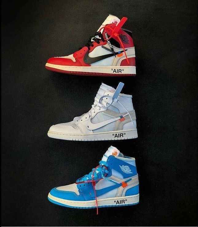 Custom Air Jordan 1 OFF-White Blue Sneakers for Unique Style SneakerNational
