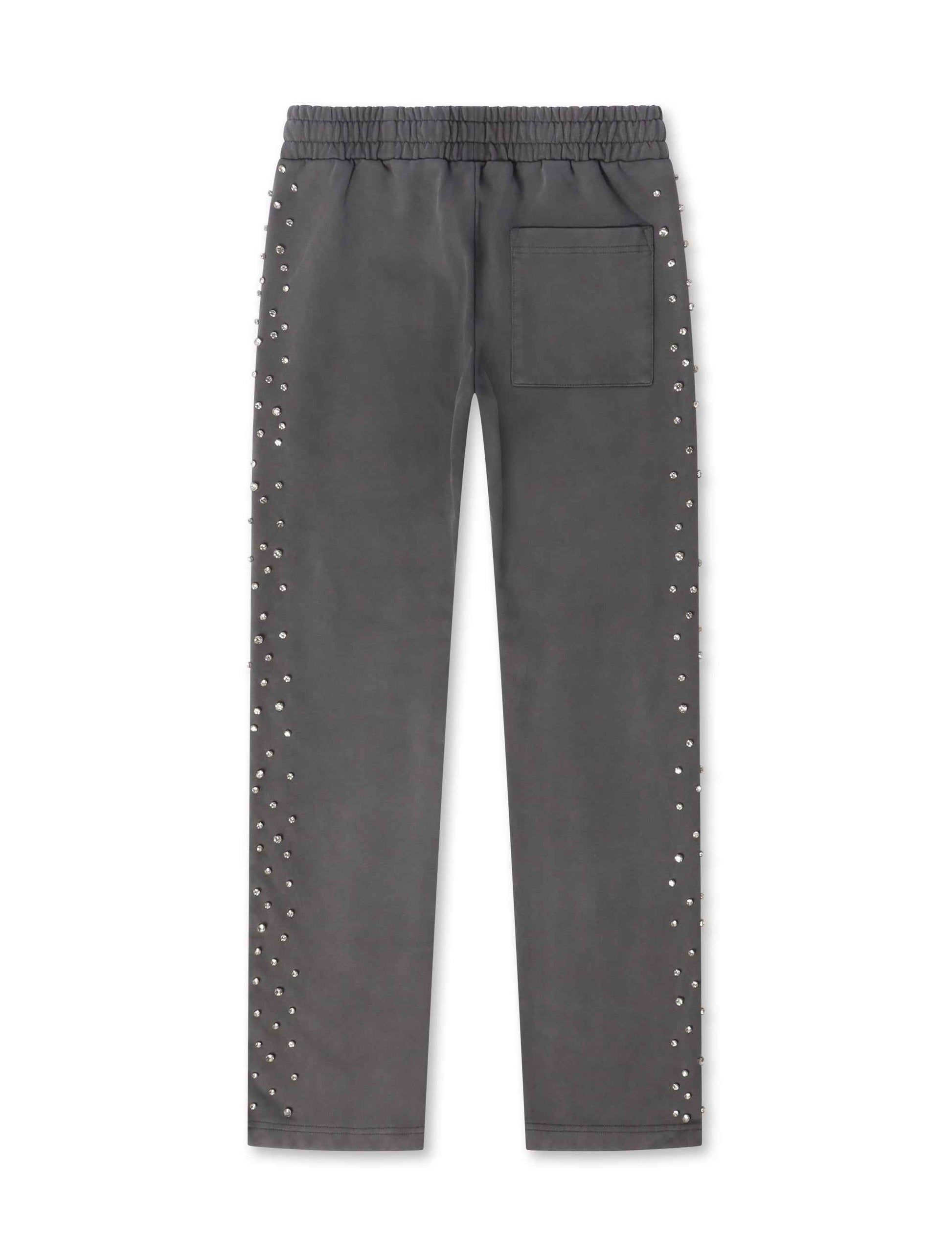 Embellish Ice Lounge Rhinestone Sweatpants - Slate