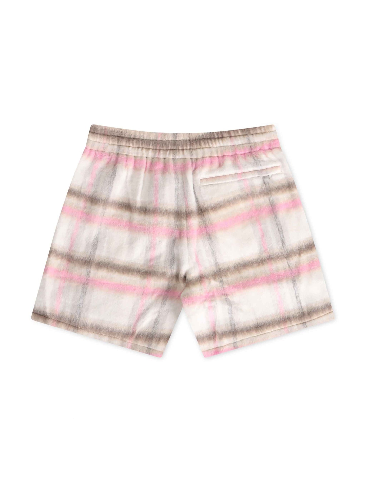 Sugarhill Tudor Mohair Shorts - Pink Plaid
