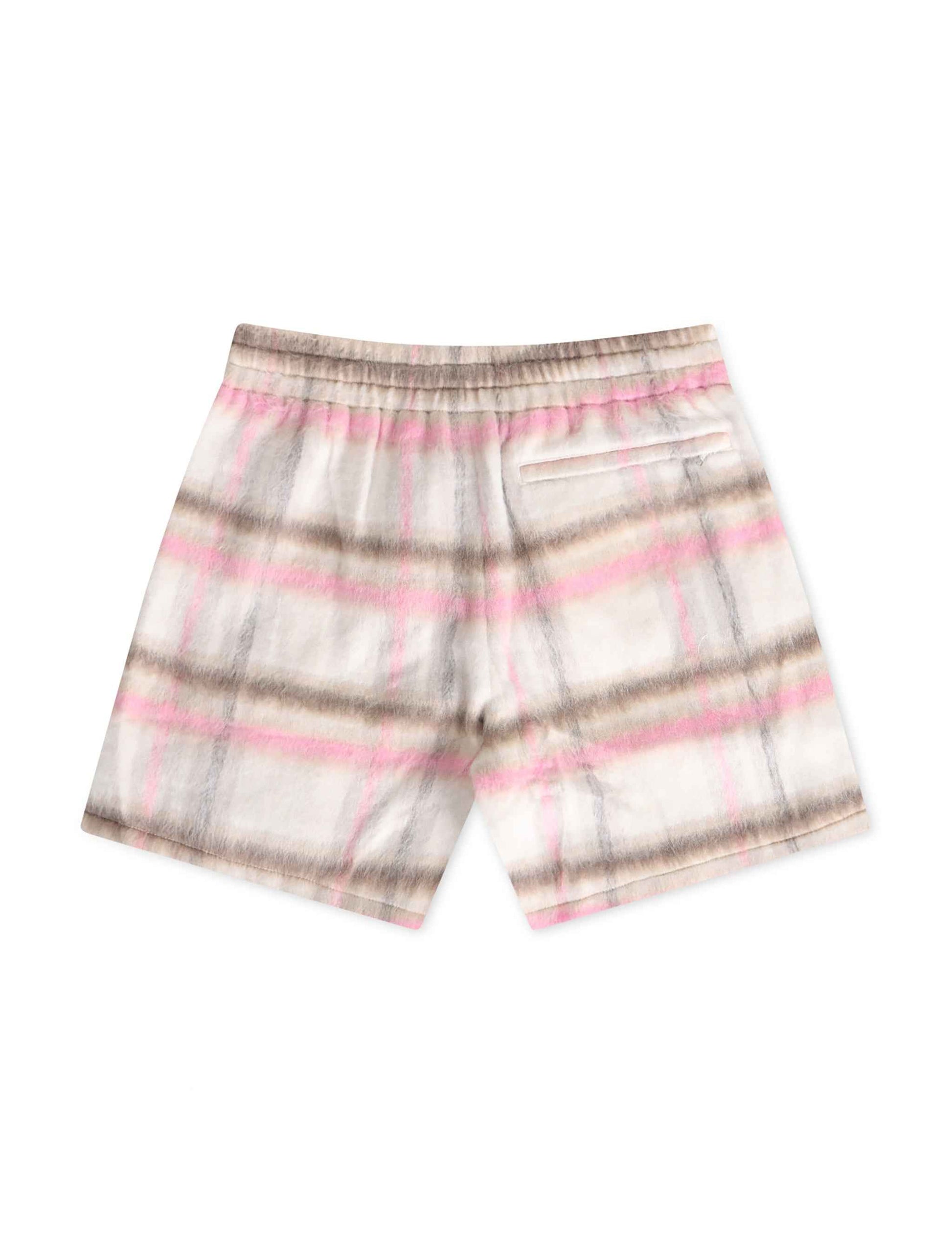 Sugarhill Tudor Mohair Shorts - Pink Plaid
