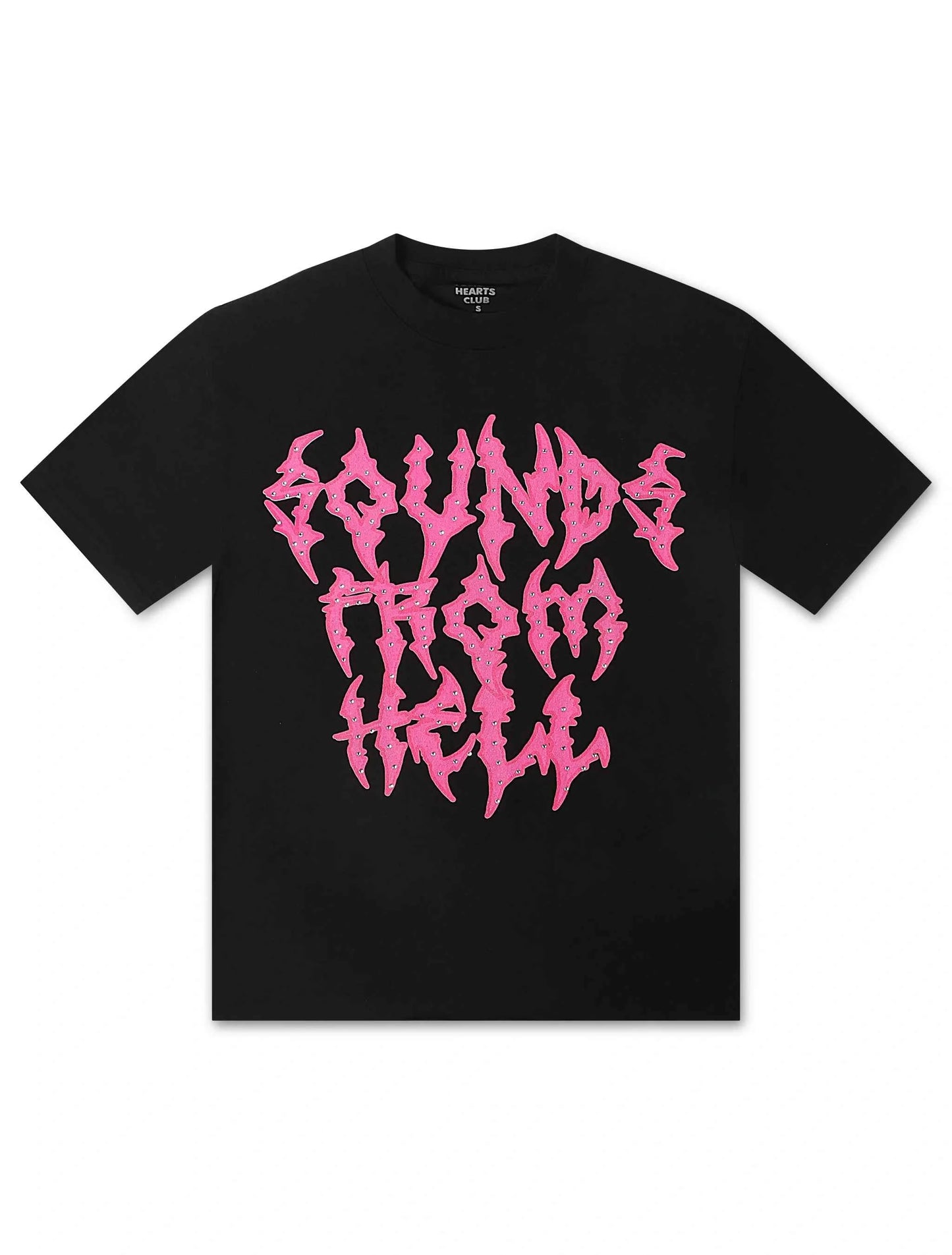 Lonely Hearts Club Sounds From Hell Premium Rhinestone T-Shirt - Black