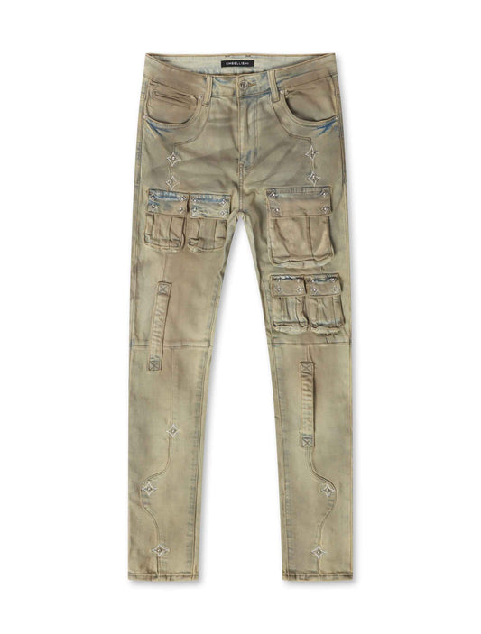 Embellish Canus Cargo Denim - Sand Wash