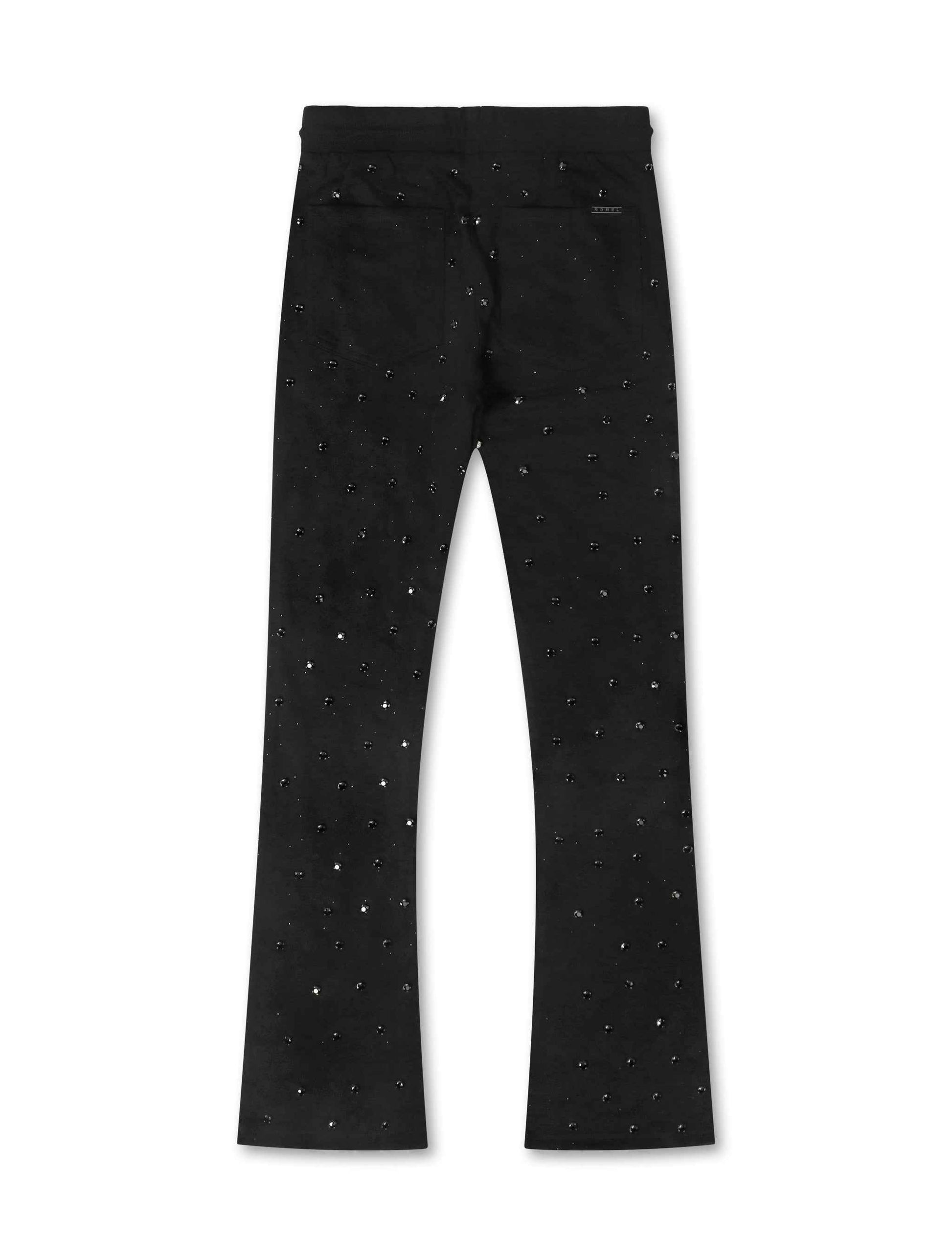 Rebel Denim Diamond Sweatpants - Jet Black