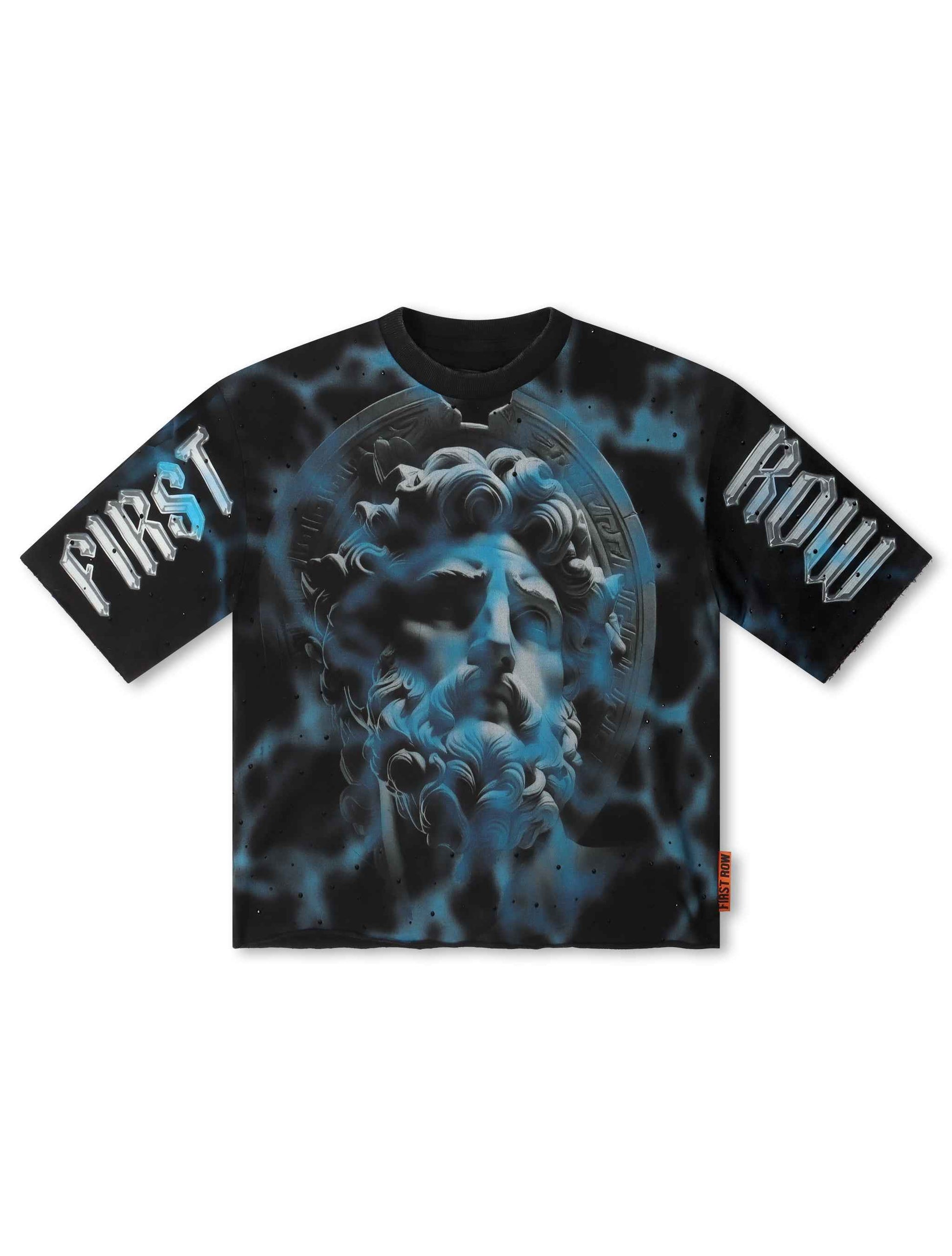 First Row Cropped Heavenly Bodies Tee - Black