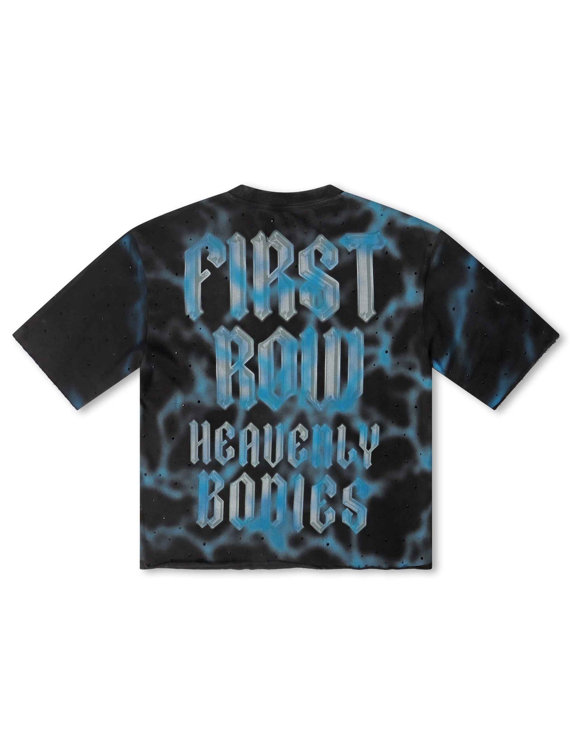 First Row Cropped Heavenly Bodies Tee - Black