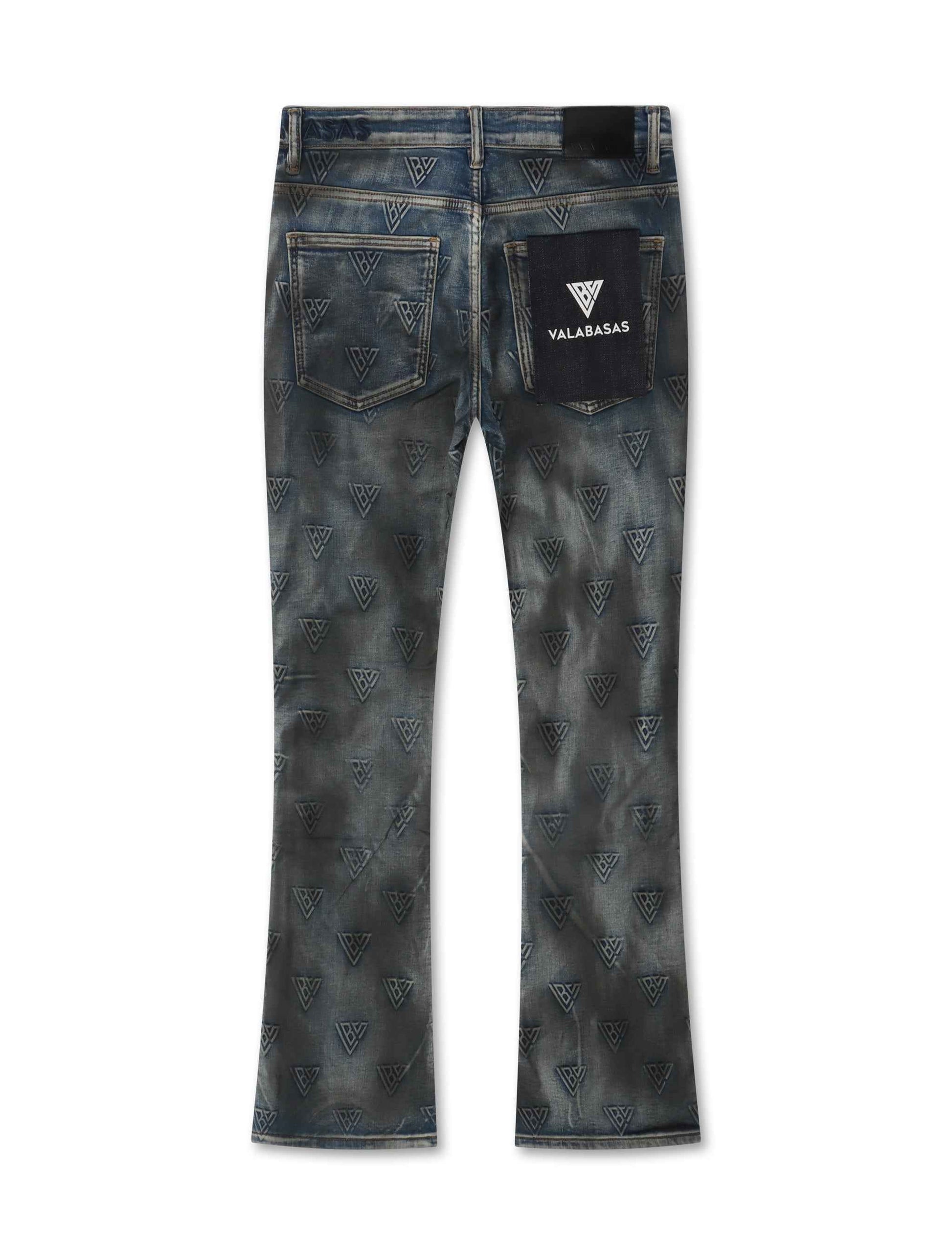 Valabasas Tagged Stacked Denim - Dirty Blue