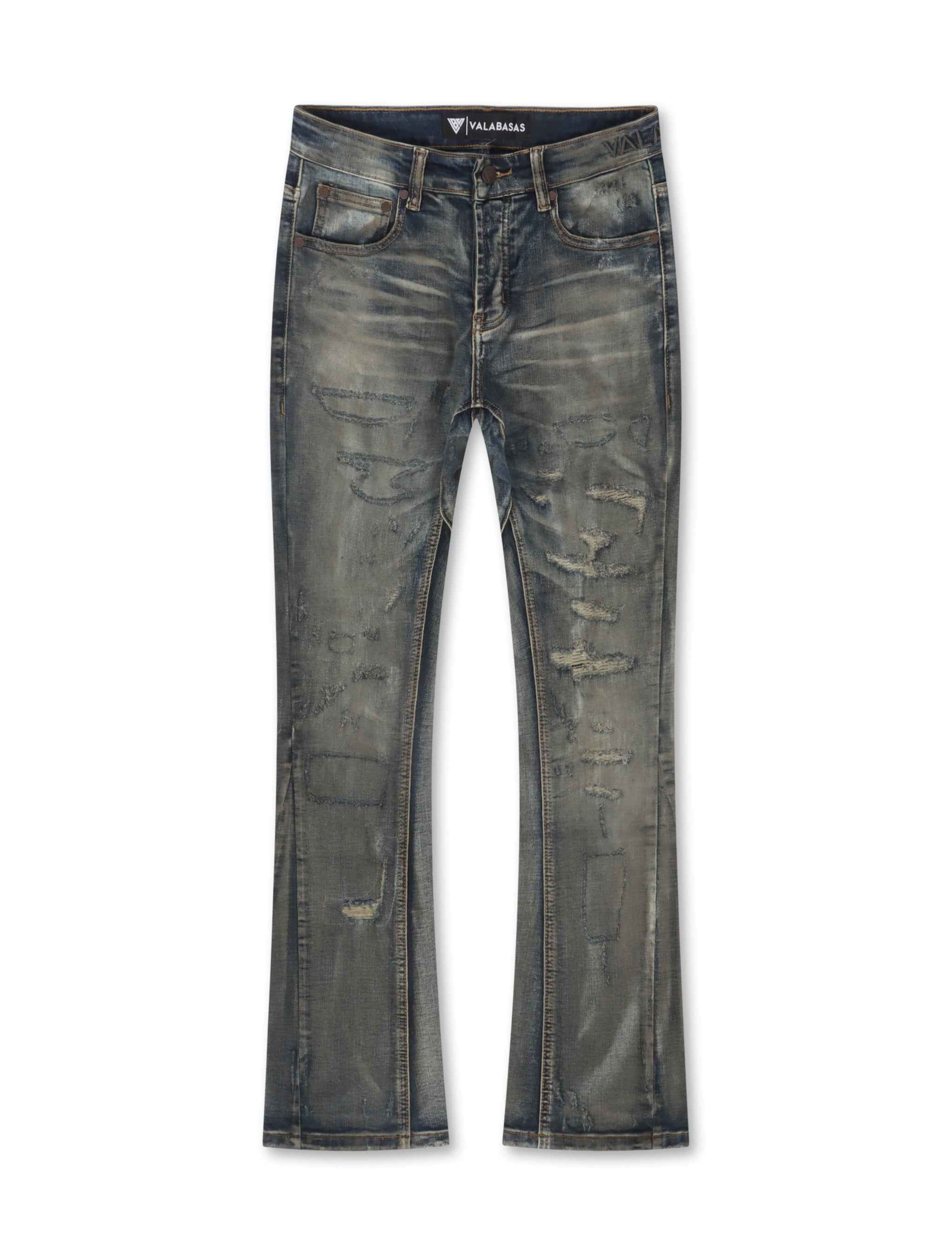Valabasas Bald Stacked Jeans - Vintage Blue