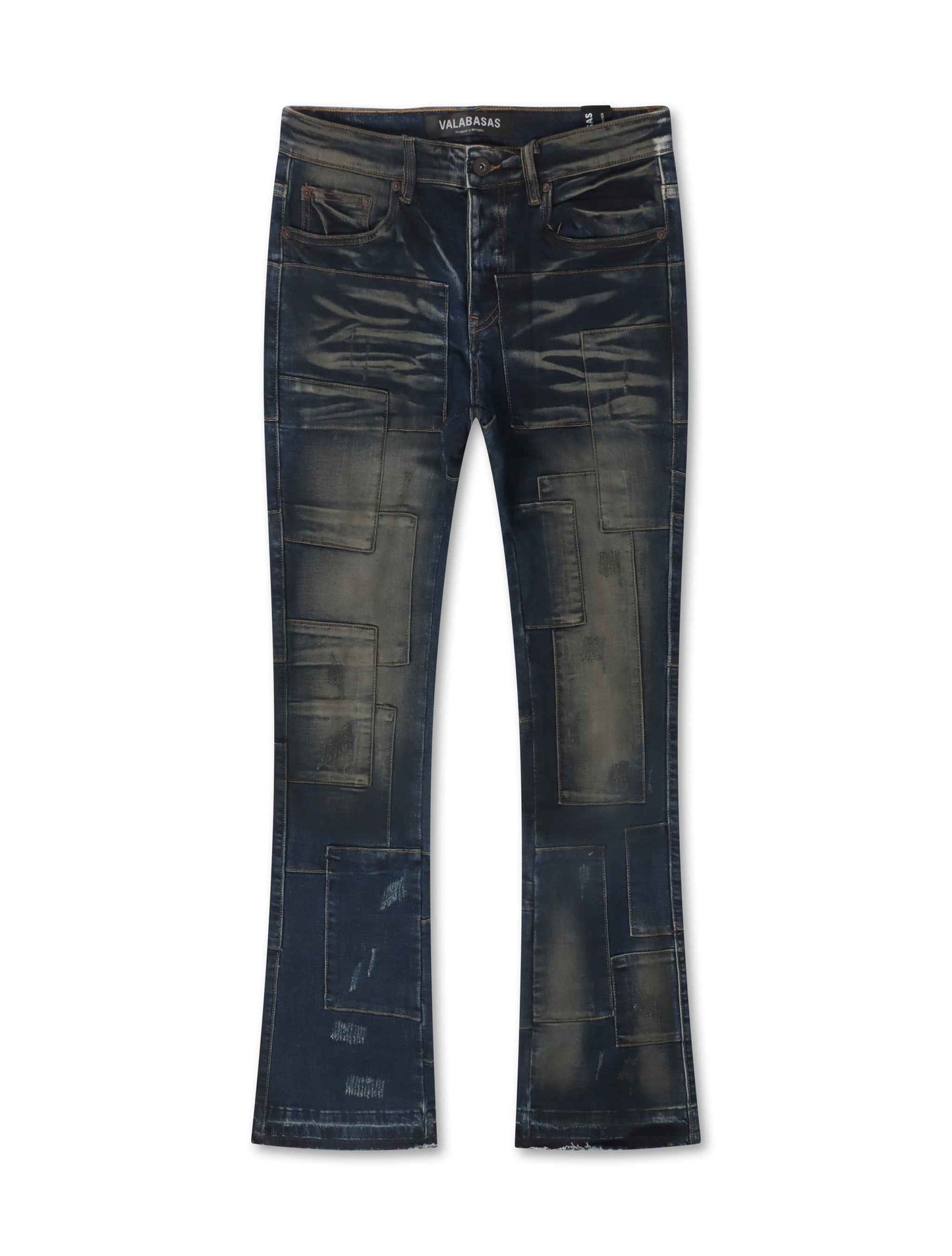 Valabasas Bricks Stacked Denim - Dirty Blue