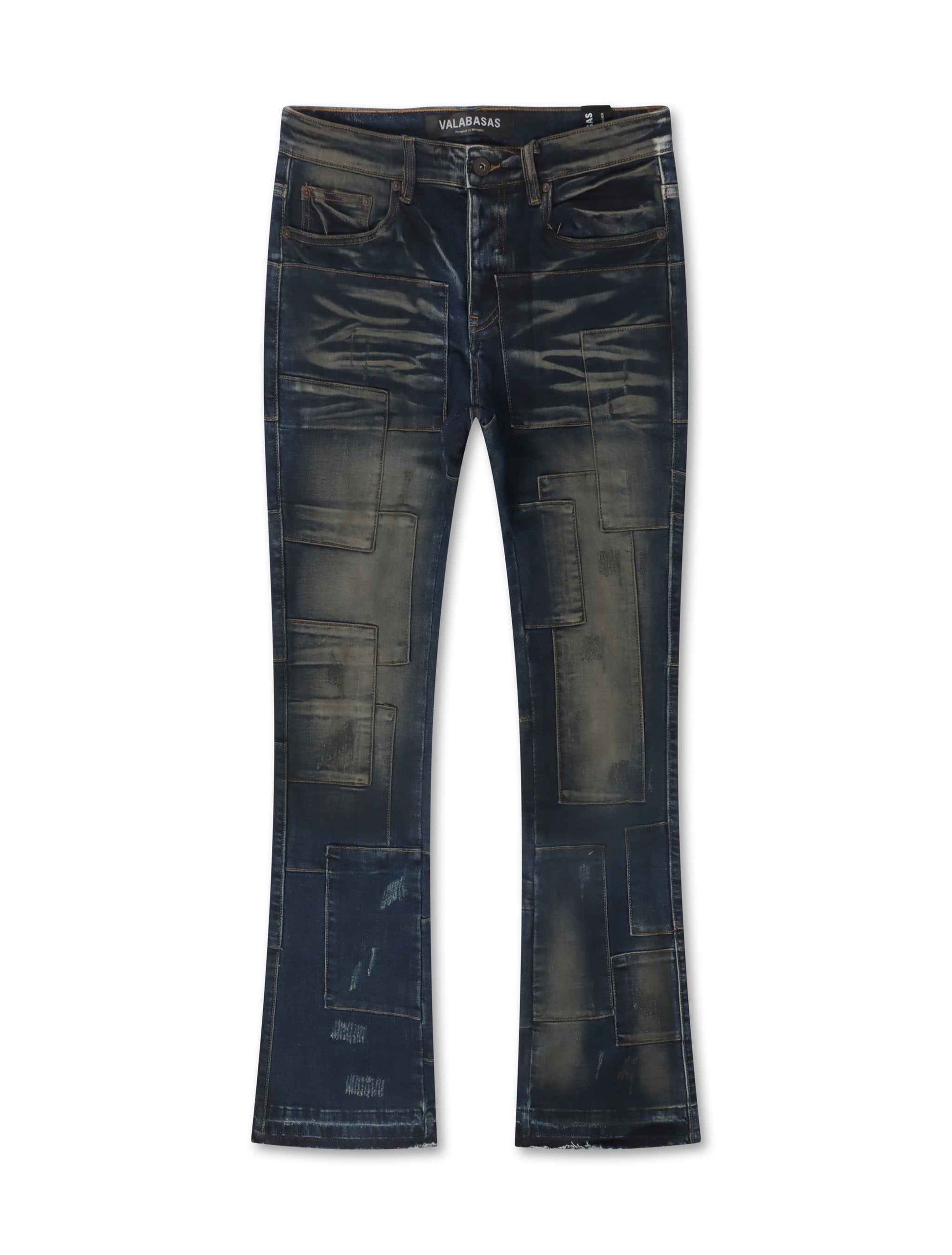 Valabasas Bricks Stacked Denim - Dirty Blue