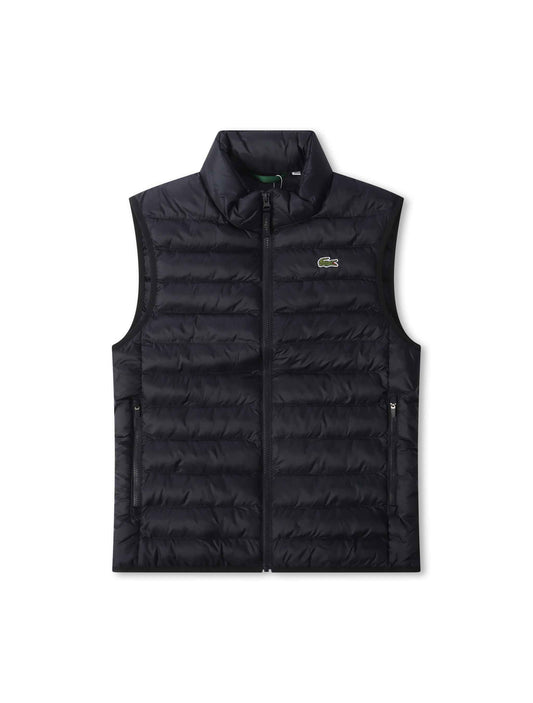 Lacoste Water Repellent Puffed Vest - Black