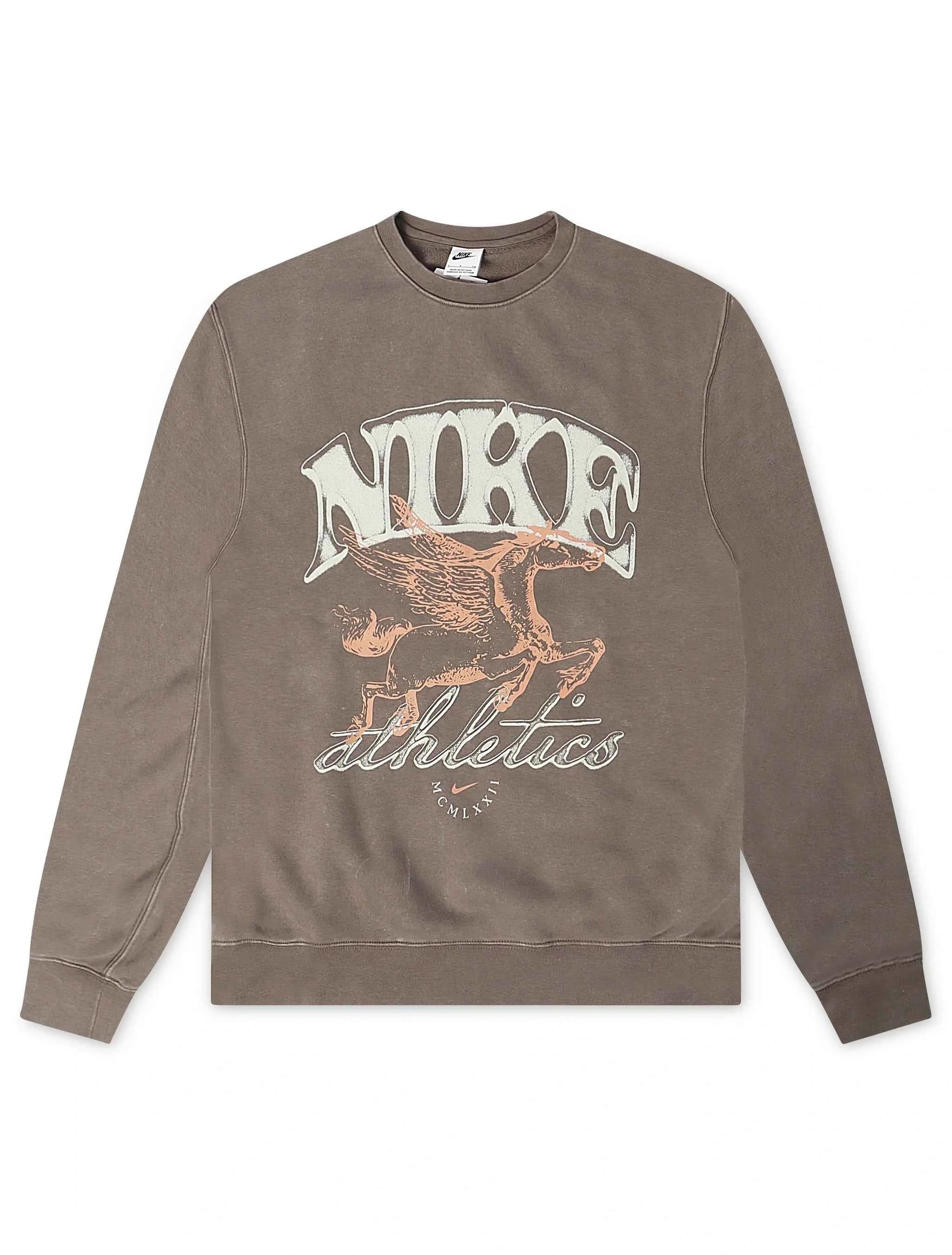 Nike Mens Sportswear Club Fleece Crewneck - Cave Stone