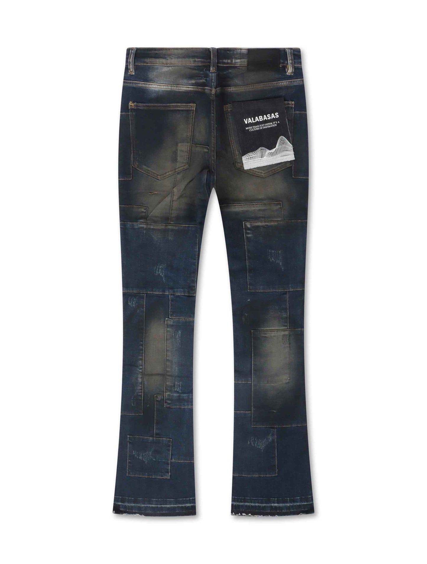 Valabasas Bricks Stacked Denim - Dirty Blue