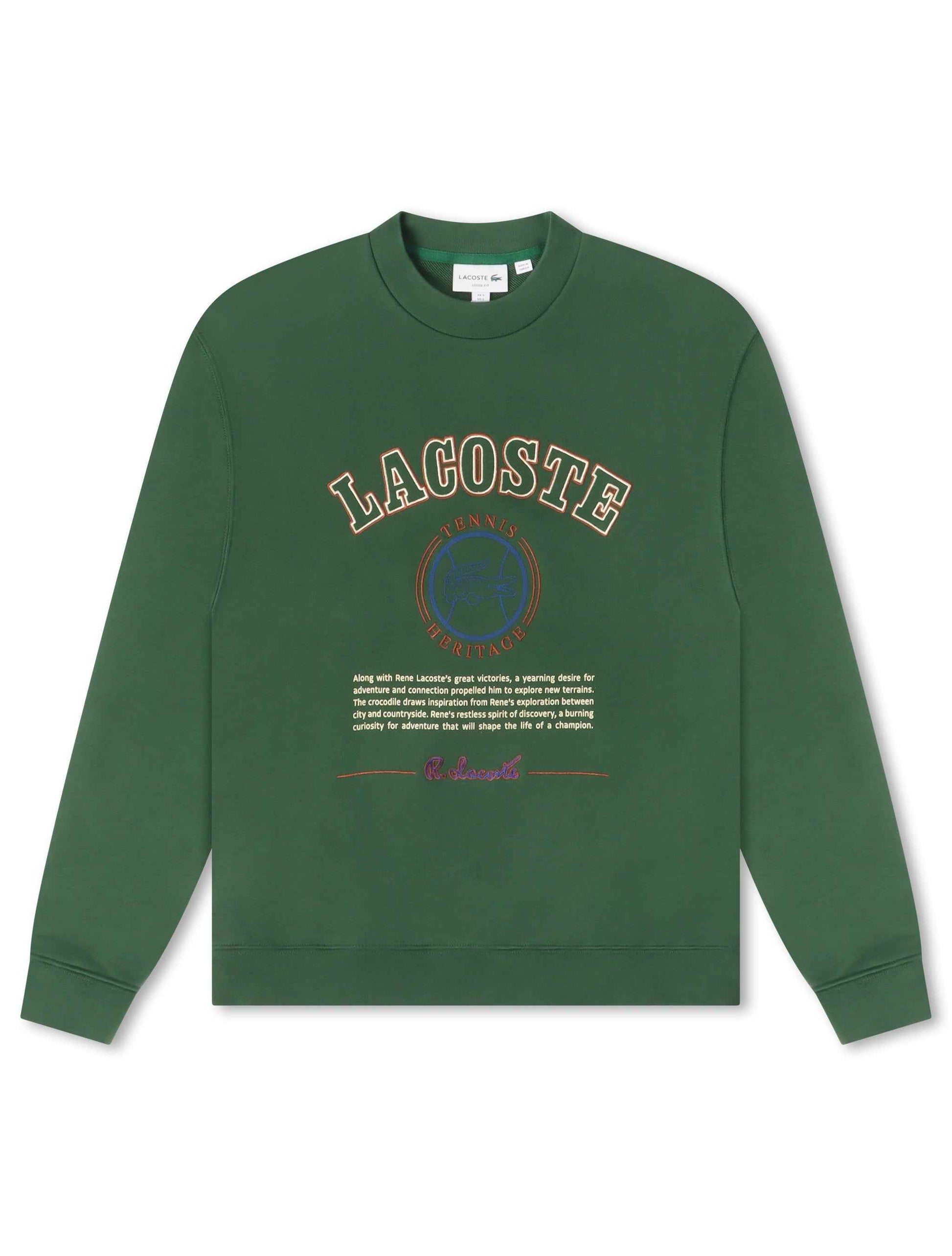 Lacoste Embroidered Fleece Sweatshirt - Green