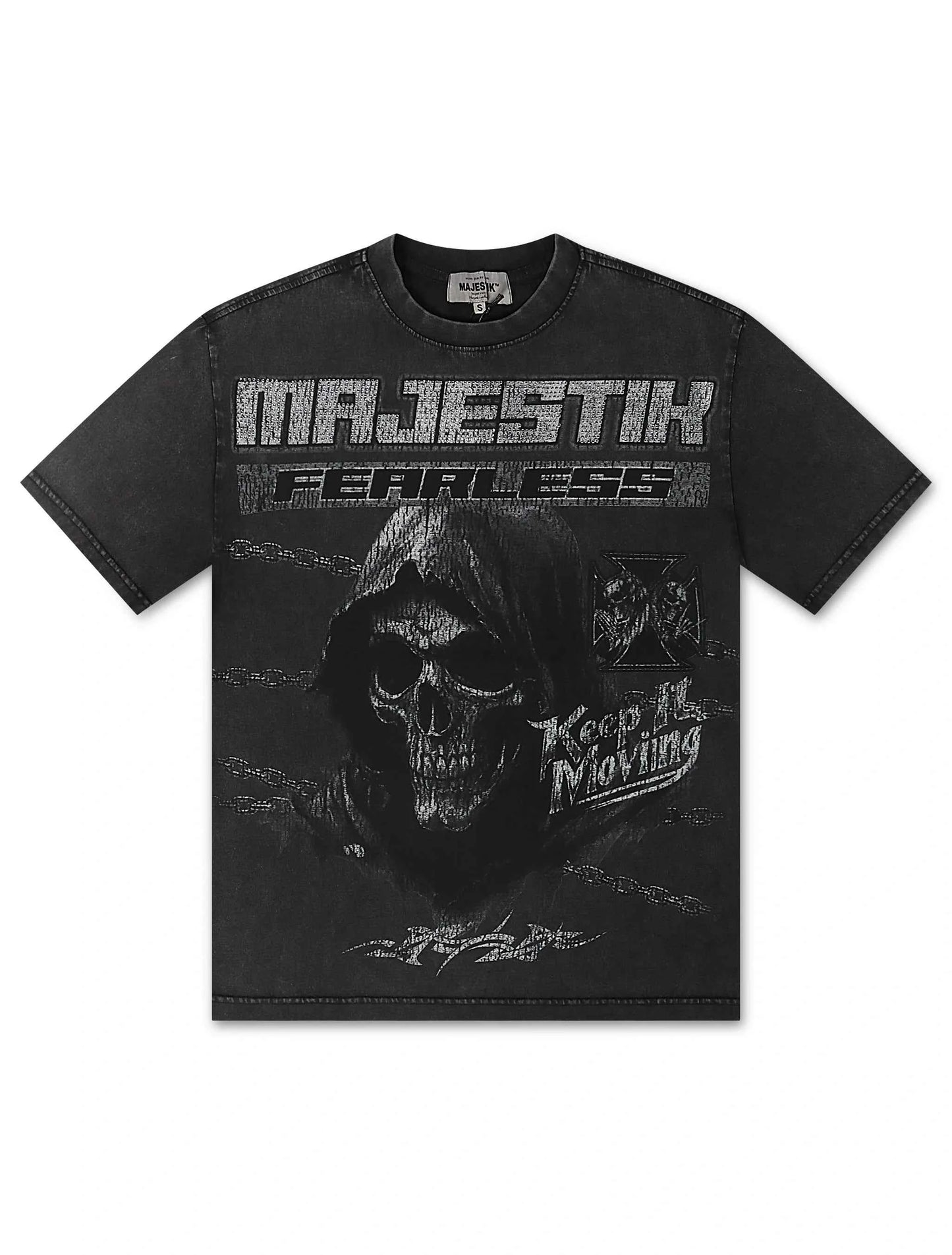Majestik Keep it Movin Garment Dyed Tee - Black