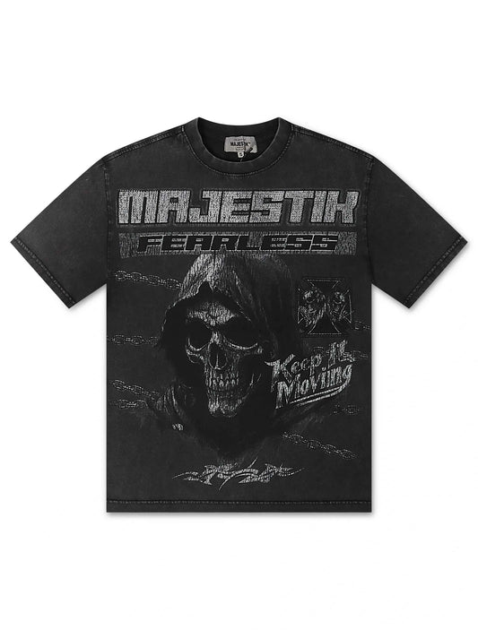 Majestik Keep it Movin Garment Dyed Tee - Black