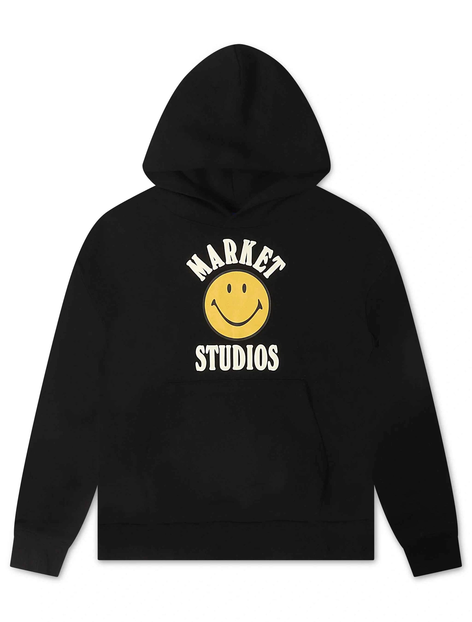 Market Smiley Lockup Hoodie - Black