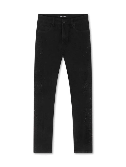 Embellish Frost Denim Rhinestone Jean - Black