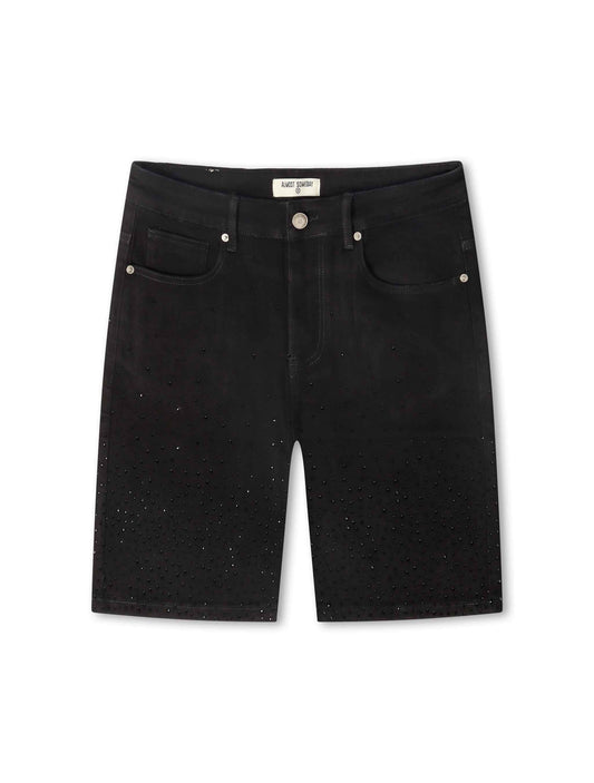 Almost Someday Solomon Rhinestone Jorts - Black