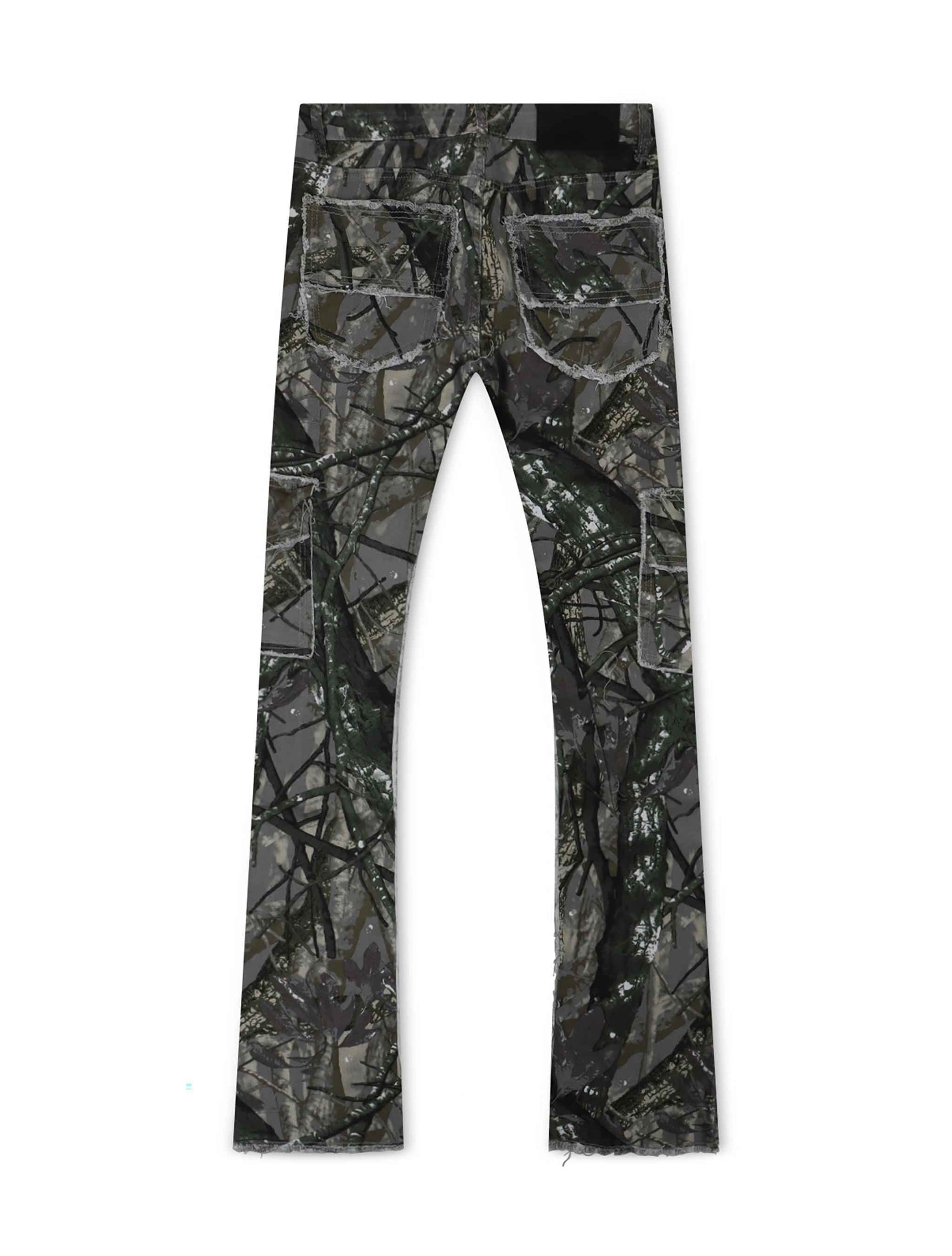 Ajenda Stacked Jeans - Gray Tree