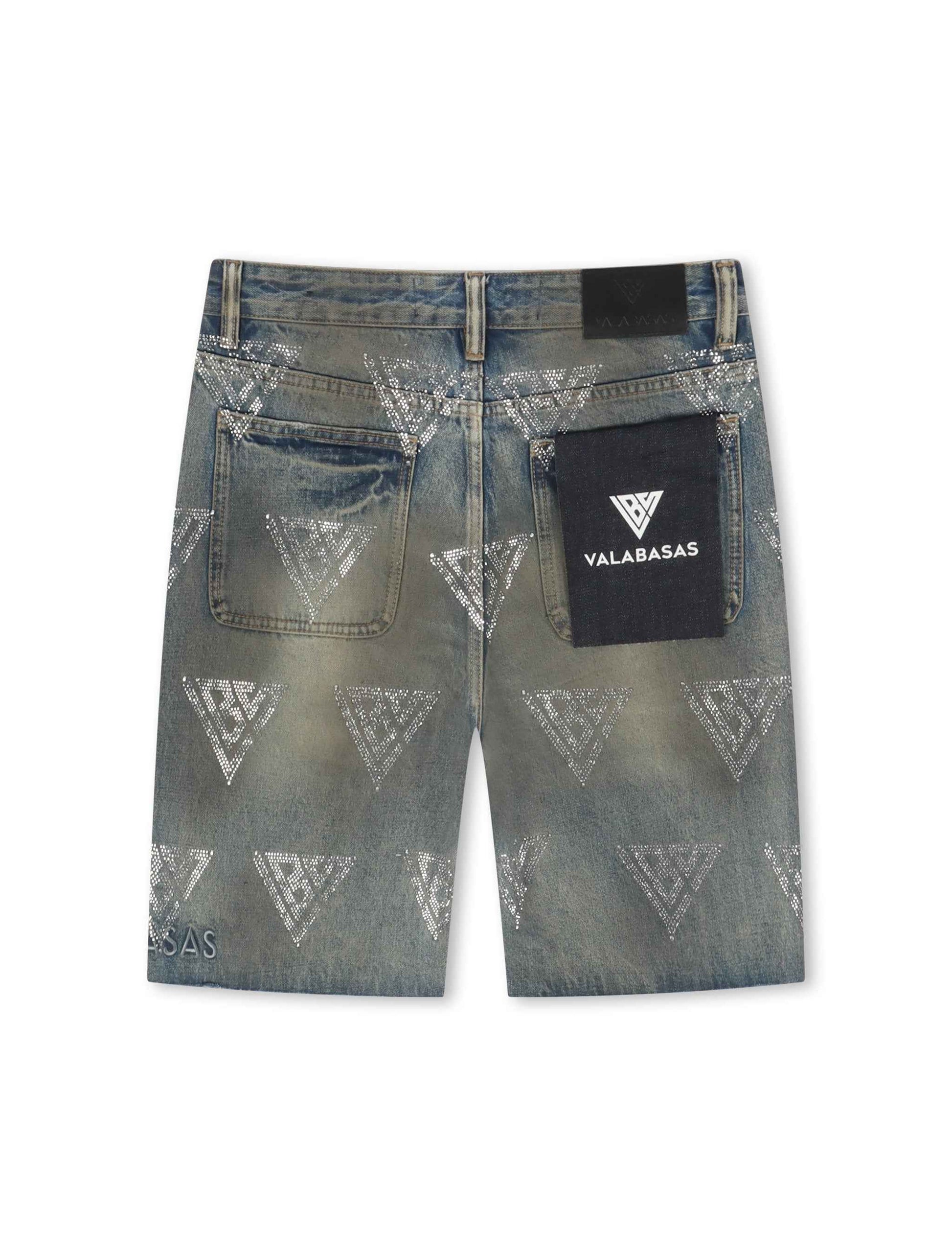Valabasas Palace Rhinestone Jeans - Dirty Wash