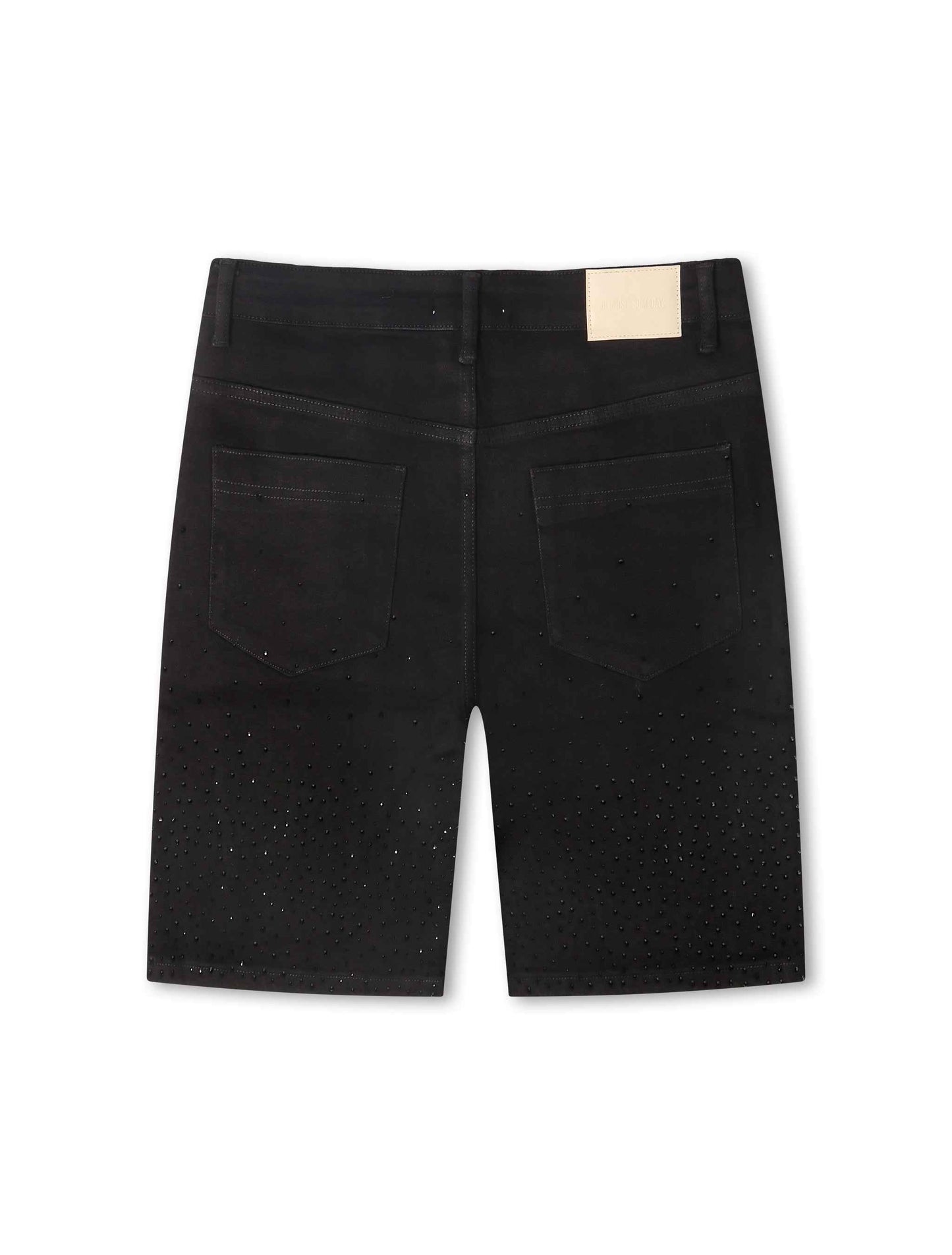 Almost Someday Solomon Rhinestone Jorts - Black