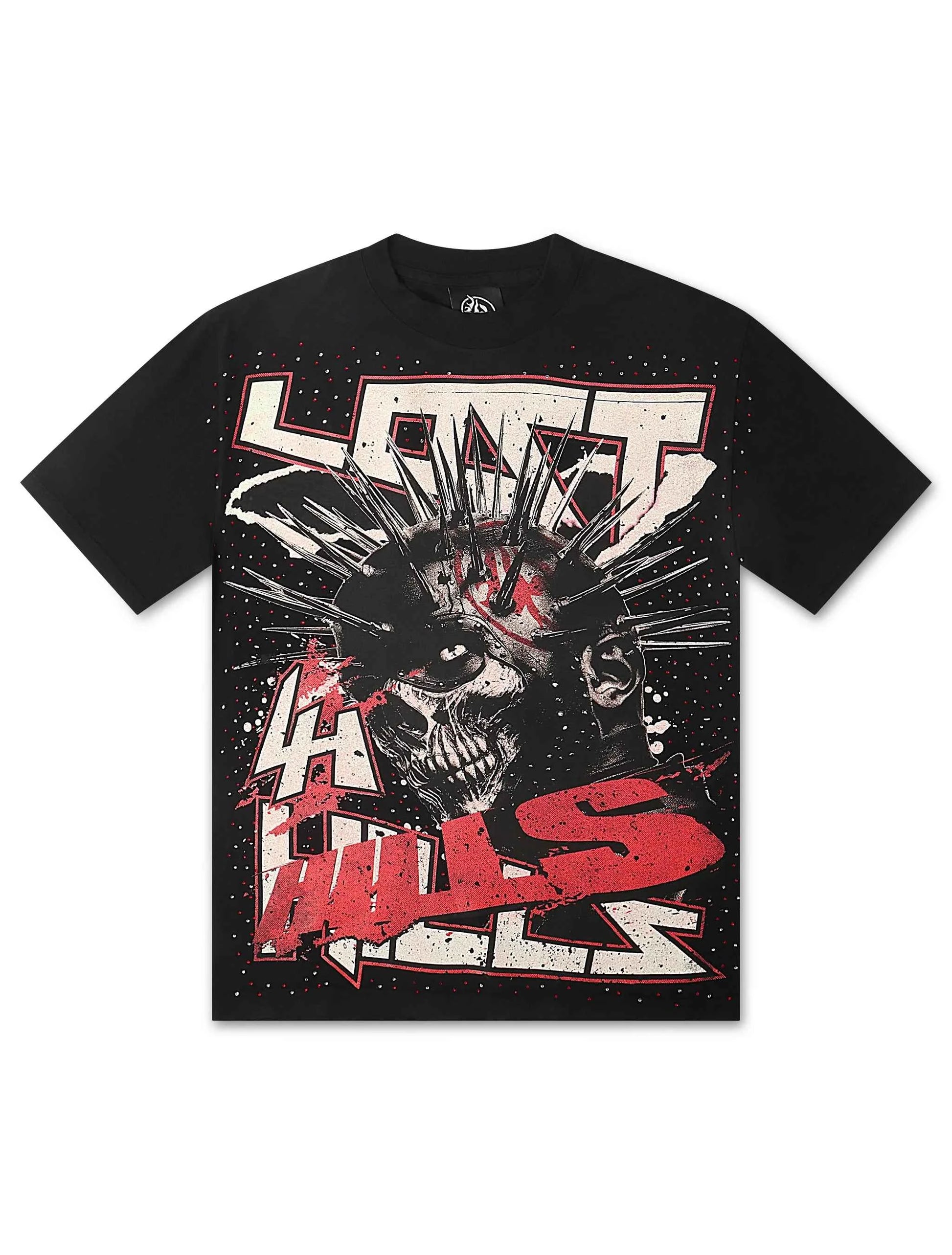 Lost Hills Punk Skull Tee - Black