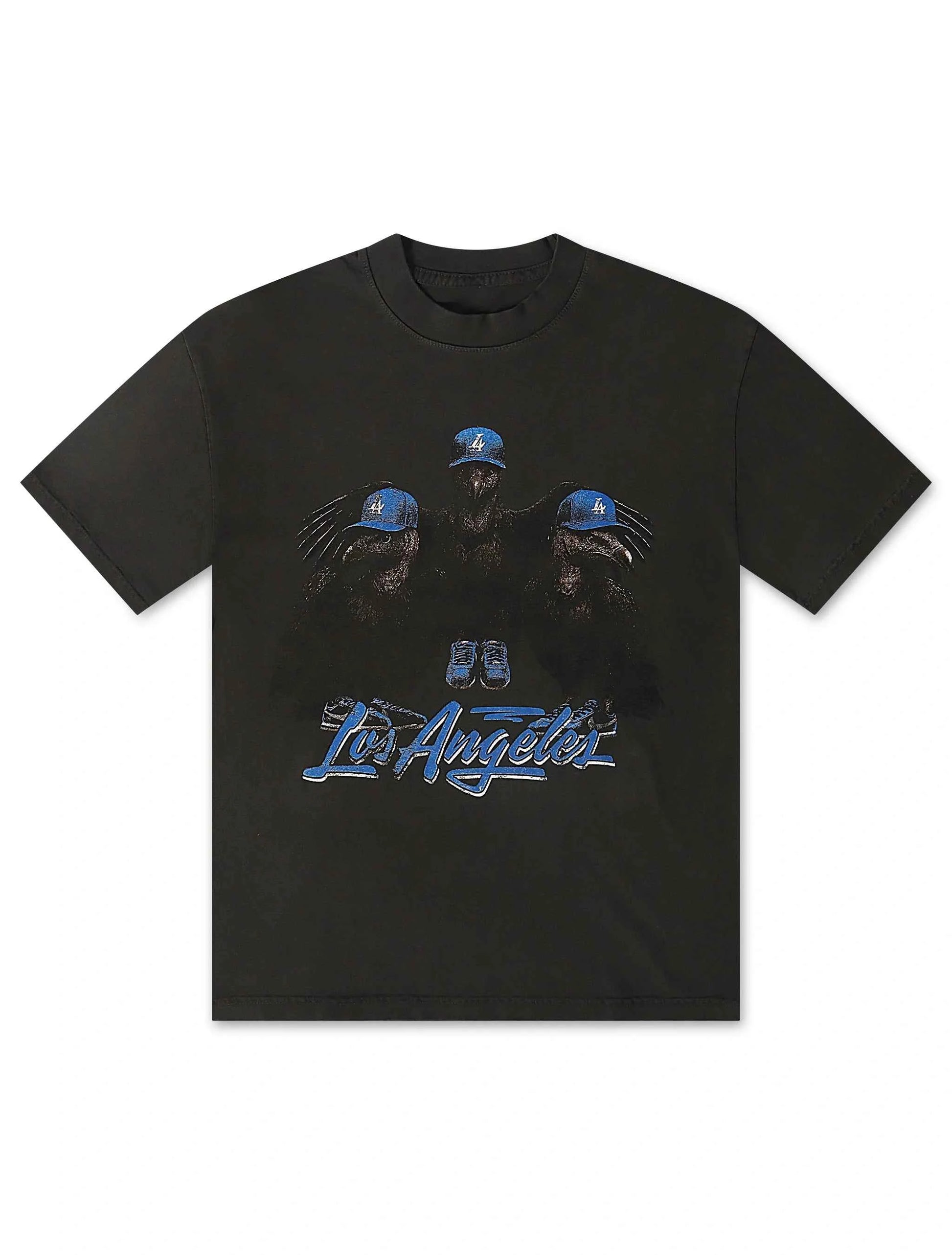 Stargazing Vulture Tee - Charcoal