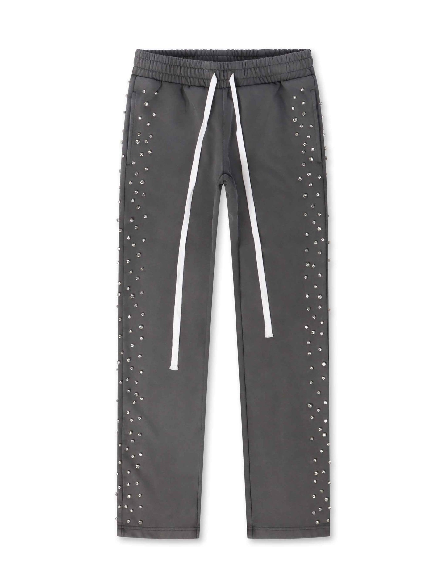 Embellish Ice Lounge Rhinestone Sweatpants - Slate