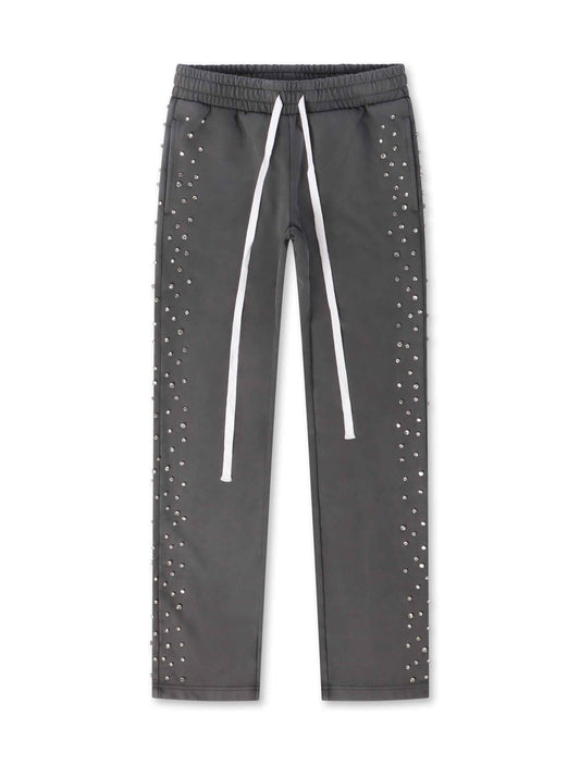 Embellish Ice Lounge Rhinestone Sweatpants - Slate