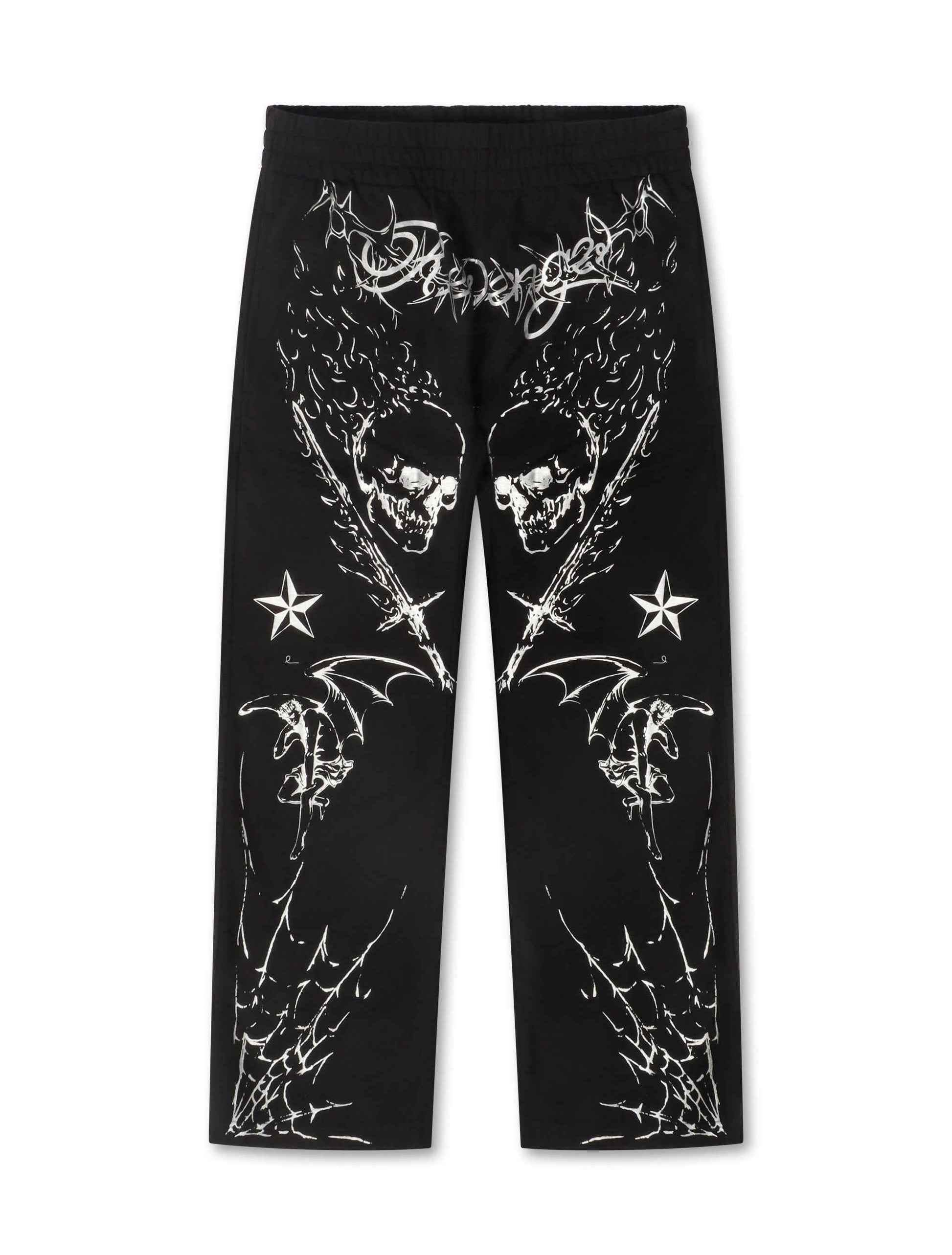 Revenge Tattoo Sweatpants - Black/Silver