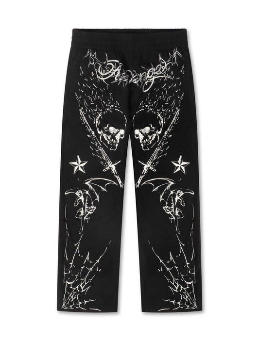 Revenge Tattoo Sweatpants - Black/Silver