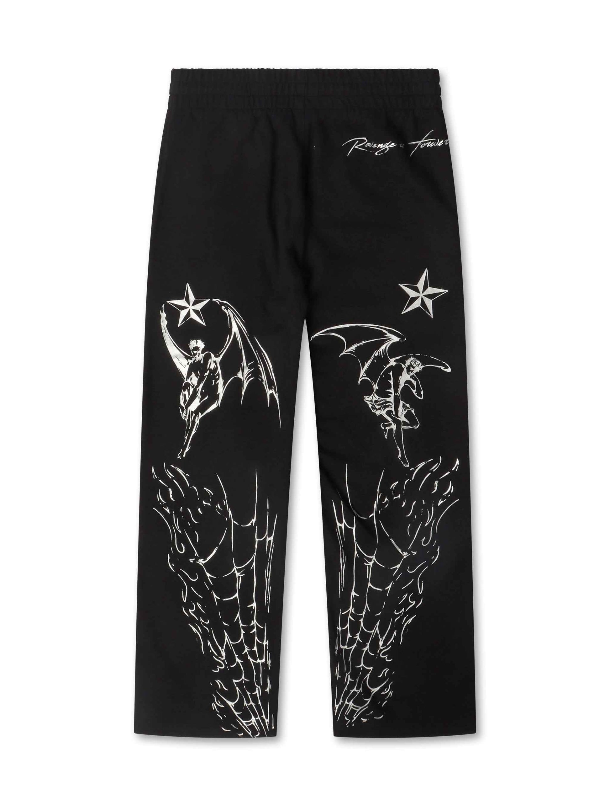Revenge Tattoo Sweatpants - Black/Silver