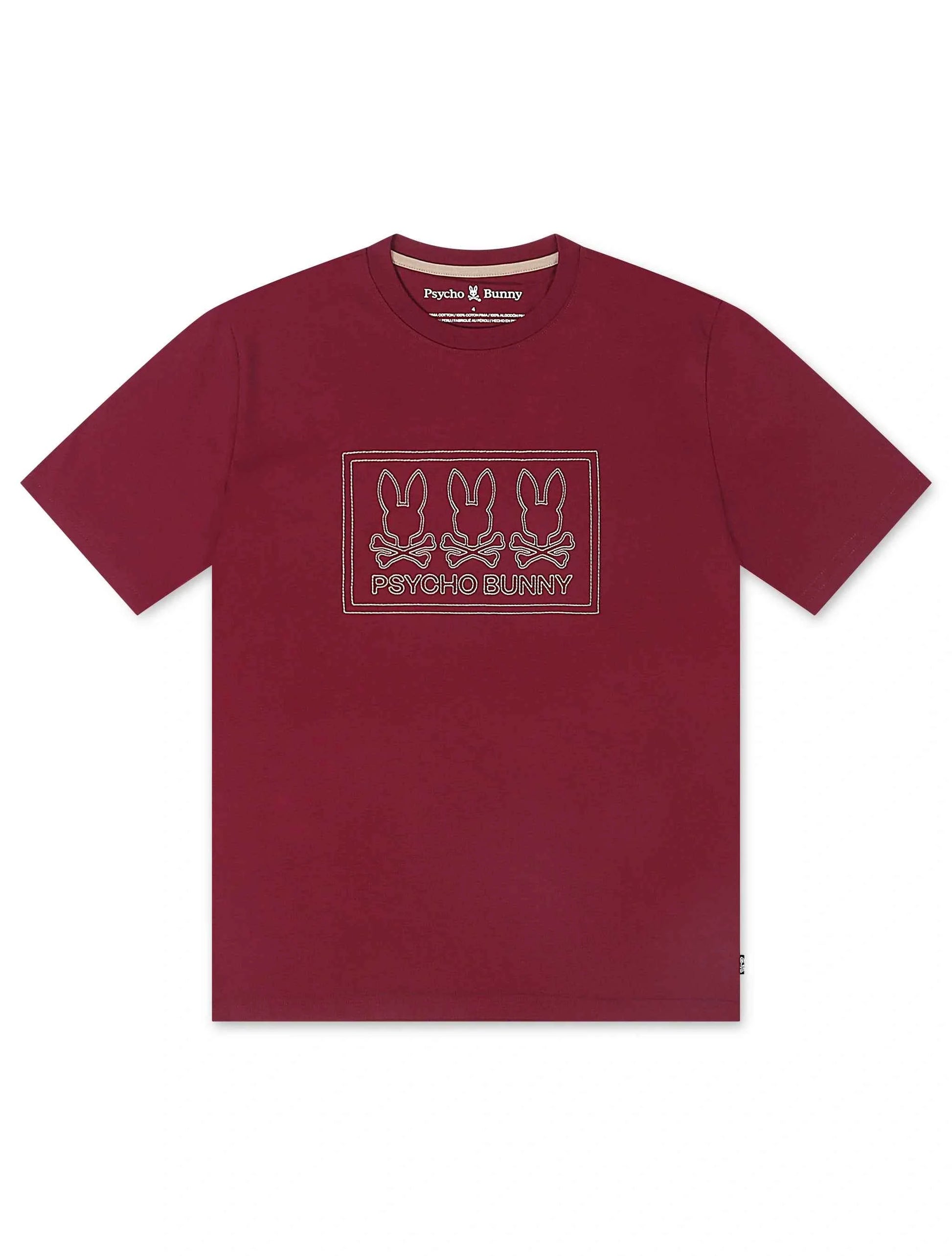 Psycho Bunny Tacoma Graphic Tee - Crimson