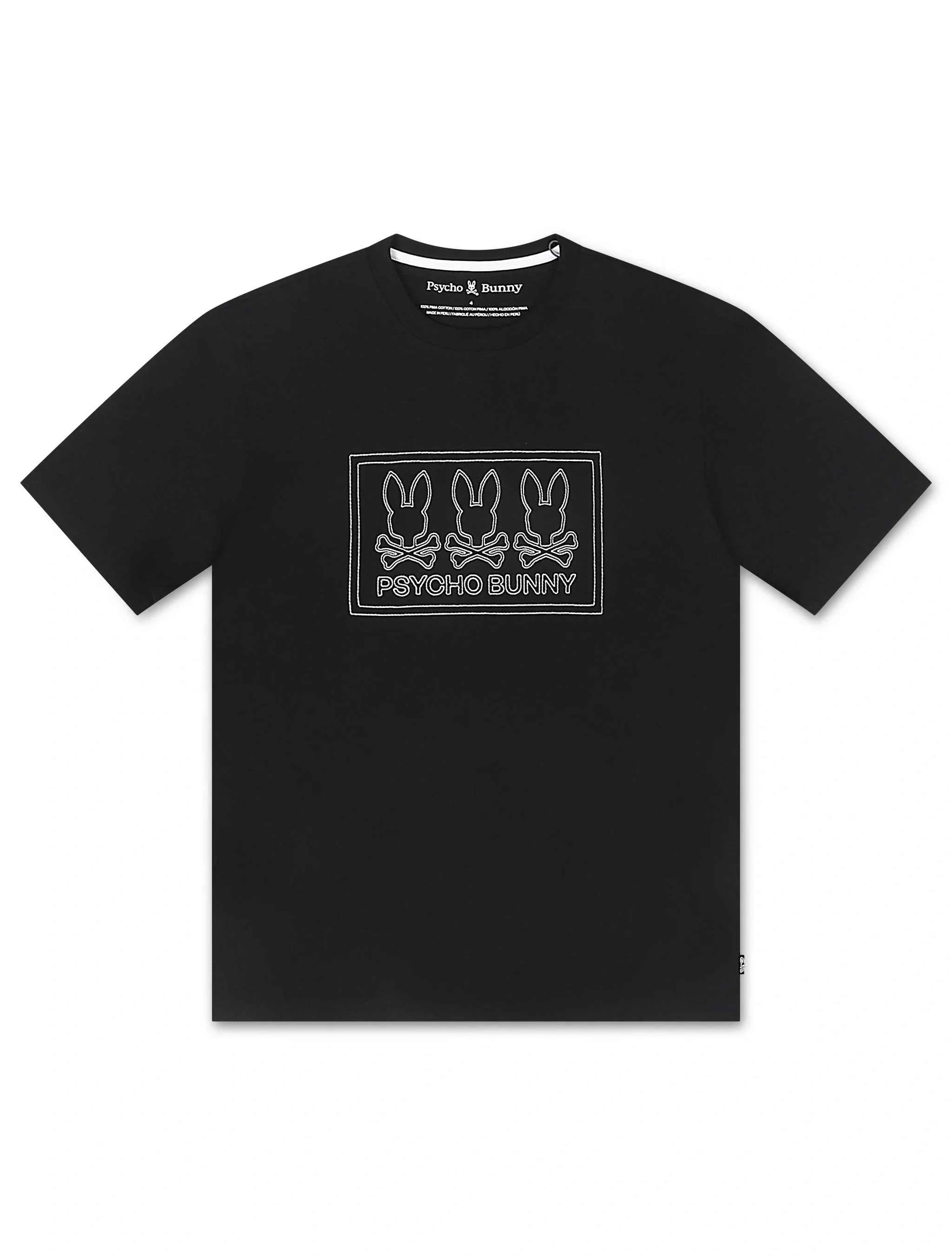 Psycho Bunny Tacoma Graphic Tee - Black