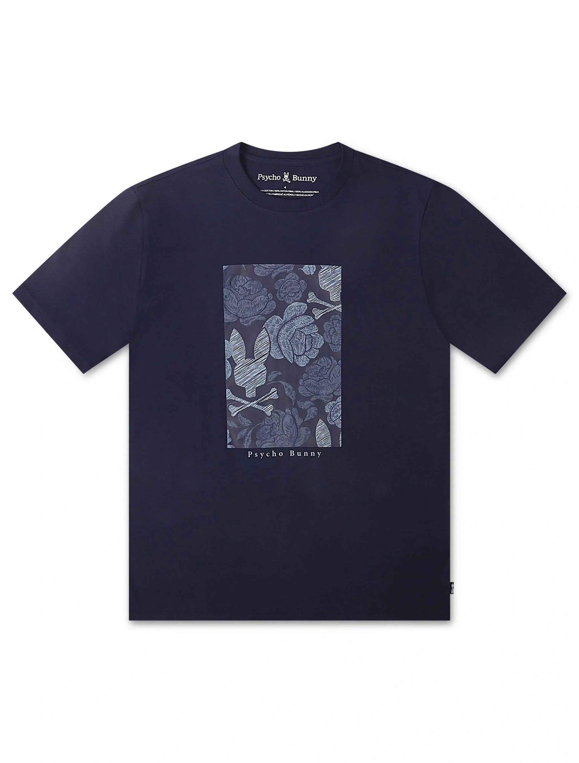 Psycho Bunny Rowen Graphic Tee - Blue
