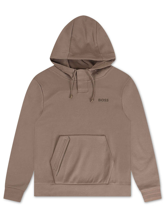 Boss Green Soody MIrror Hoodie - Coffee