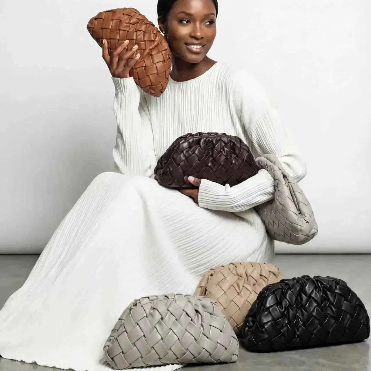 THE PHILLIS WOVEN CLUTCH