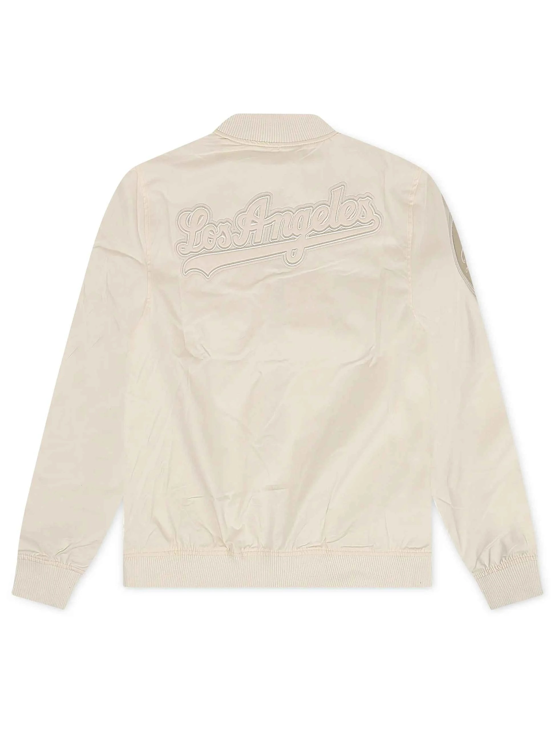 Pro Standard Los Angeles Dodgers Neutral Twill Jacket - Eggshell