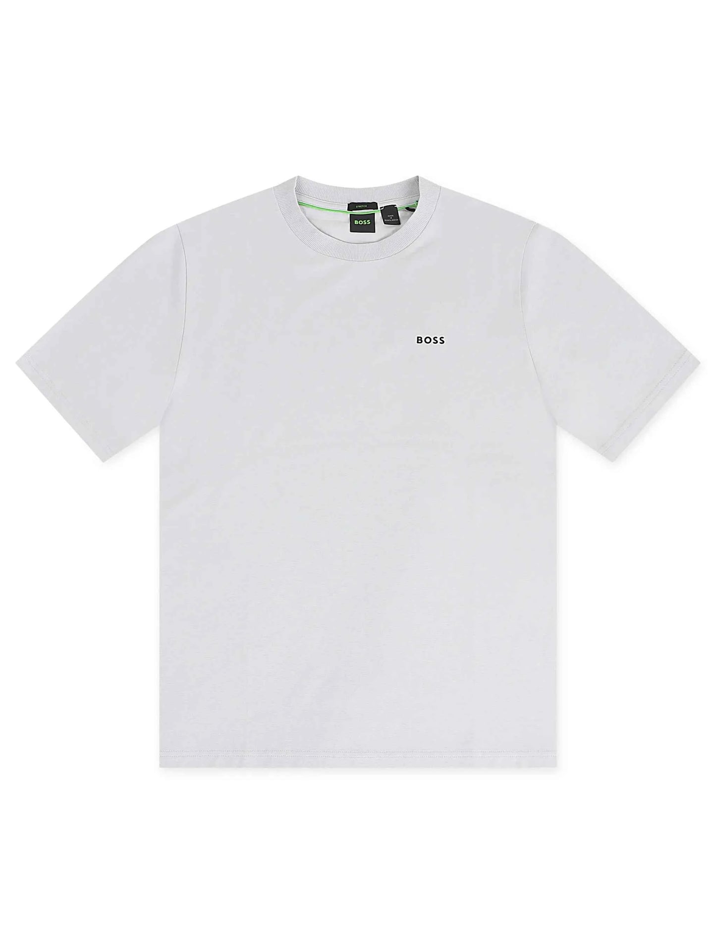 Boss Green Contrast Logo Tee - Light Grey