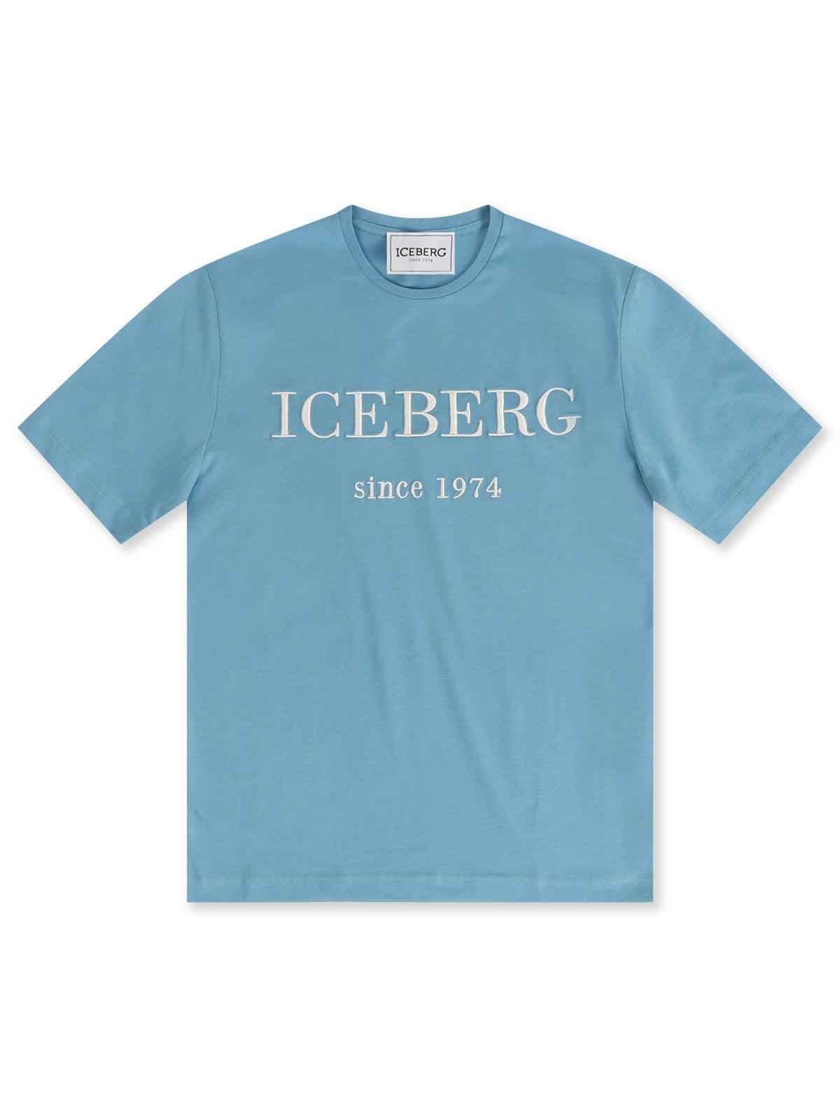 Iceberg Logo Tee - Sky Blue