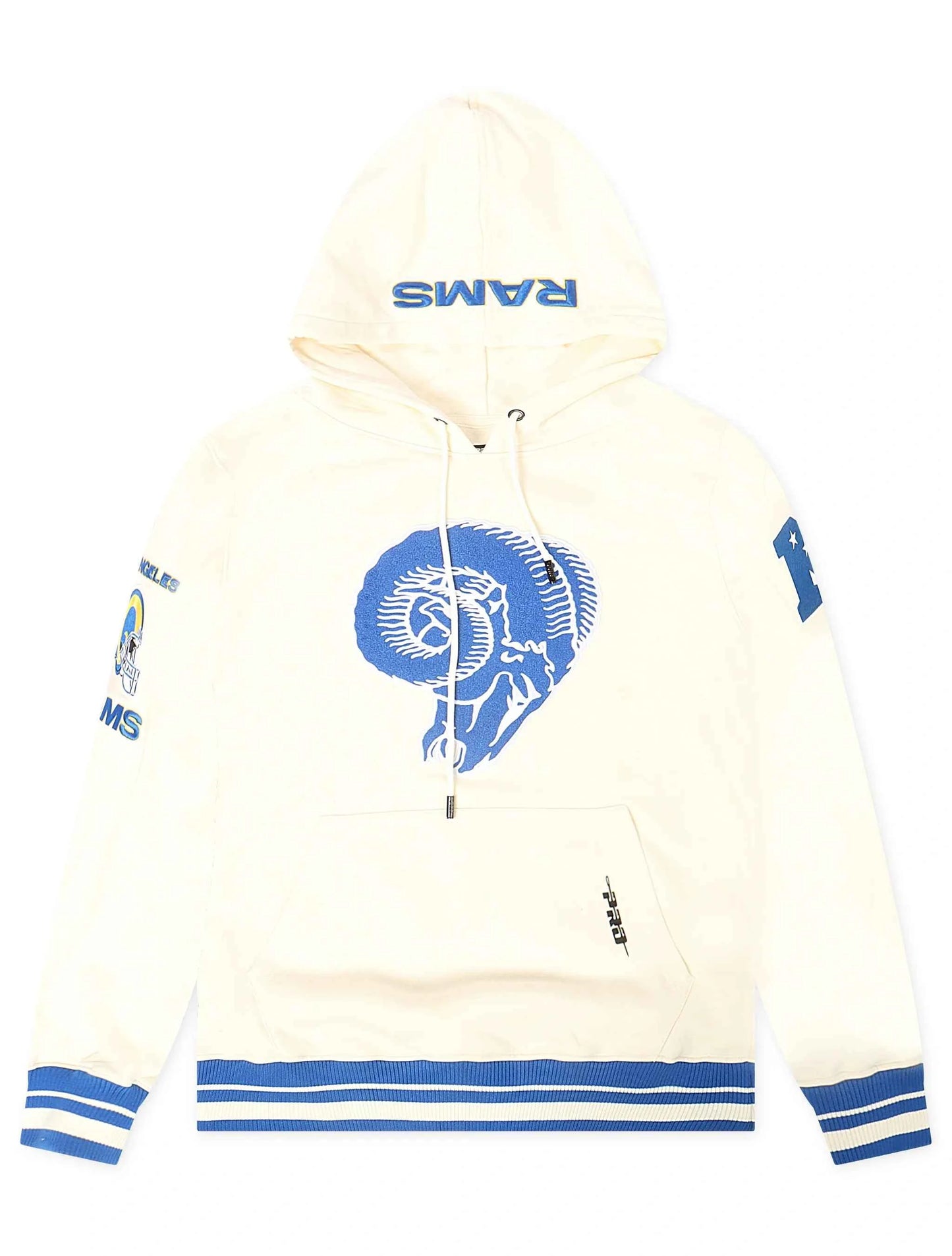 Pro Standard LA Rams Retro Pullover Hoodie - Eggshell