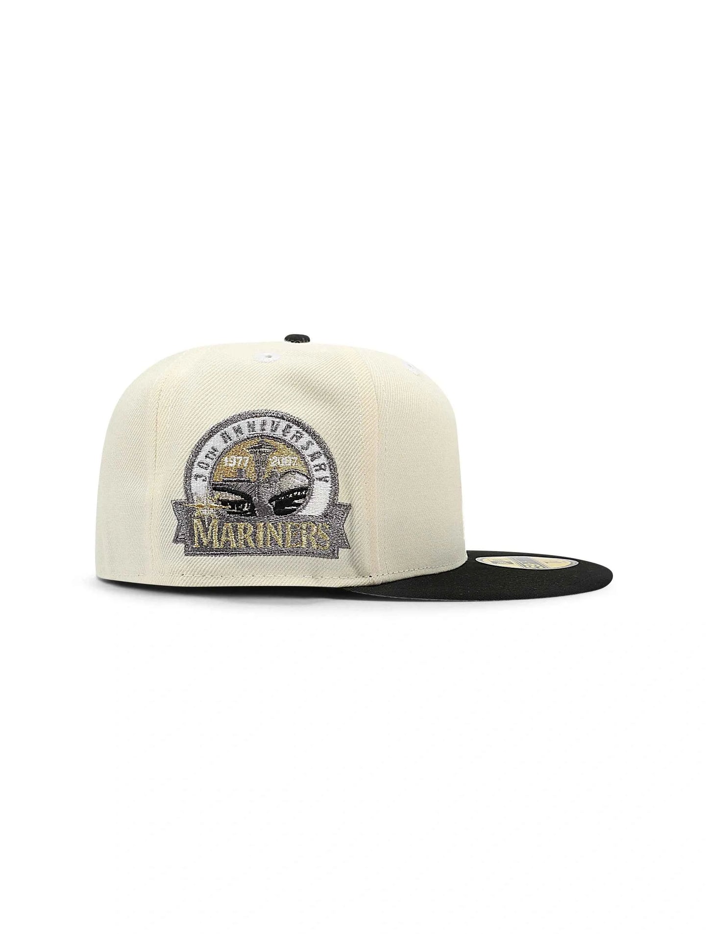 New Era 5950 Seattle Mariners 30th Anniversary Hat - Chrome/Gold