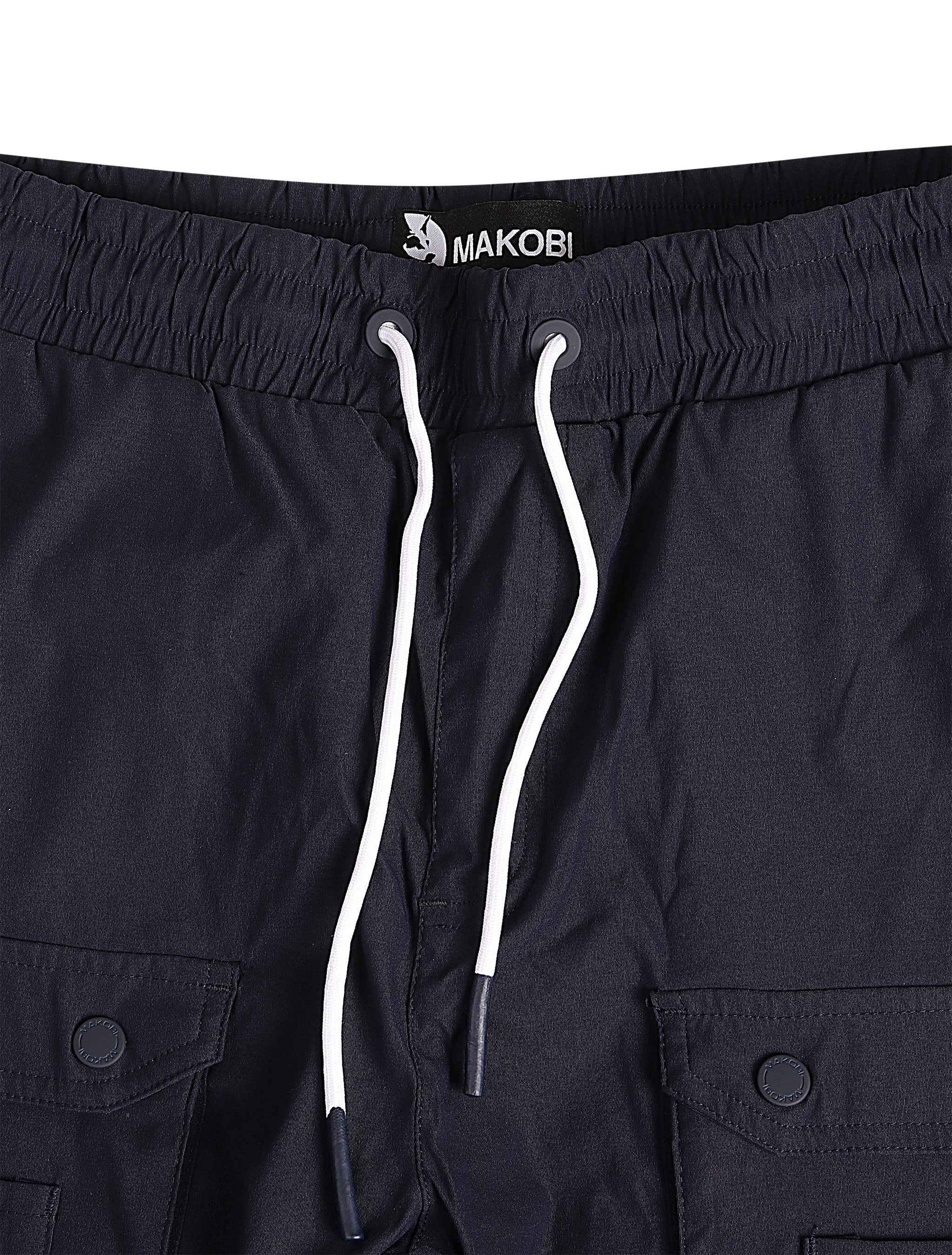 Makobi Colton Nylon Cargo Pants - Navy