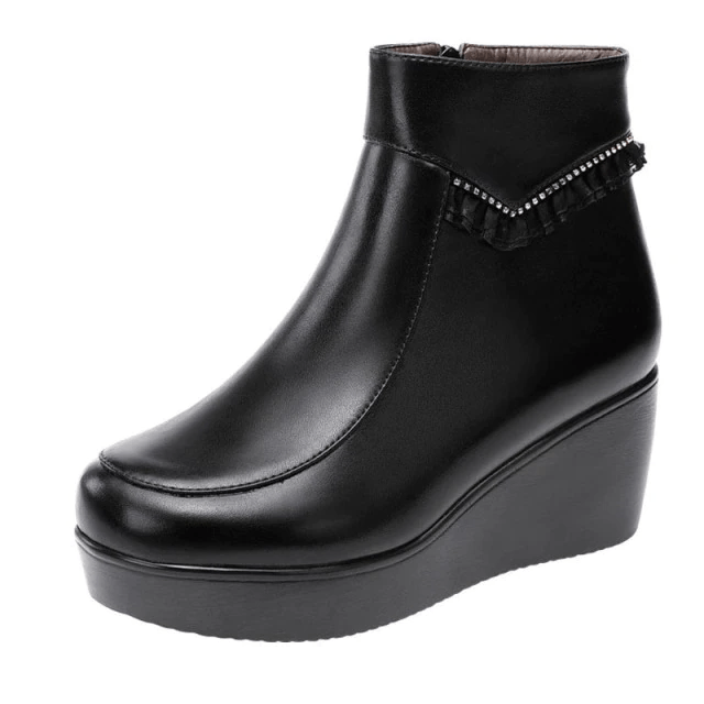 Jimena Women's Black Platform Ankle Boots